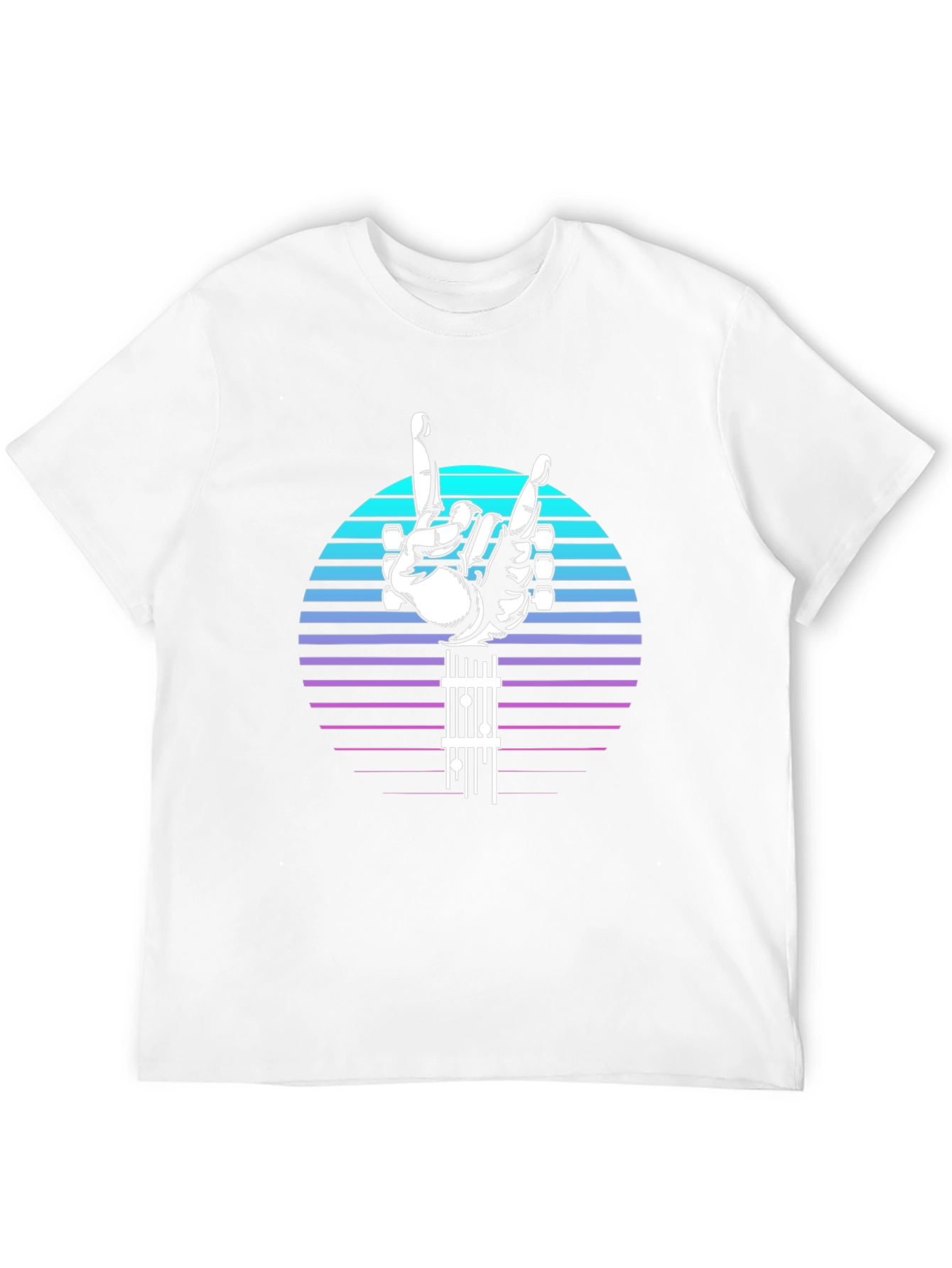 Retro Rock Hand Guitar T-Shirt