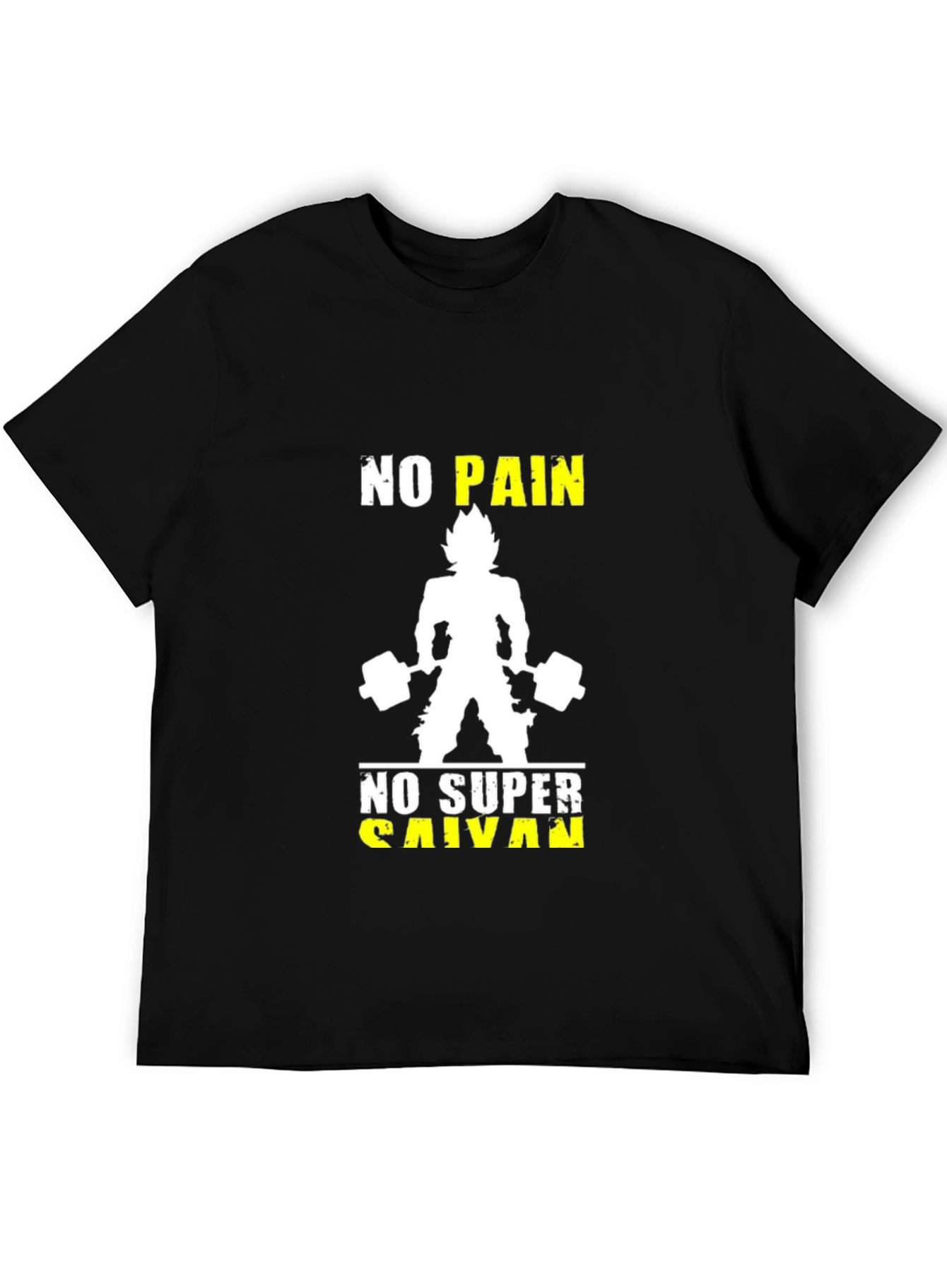 No Pain No Super Saiyan Black T-Shirt