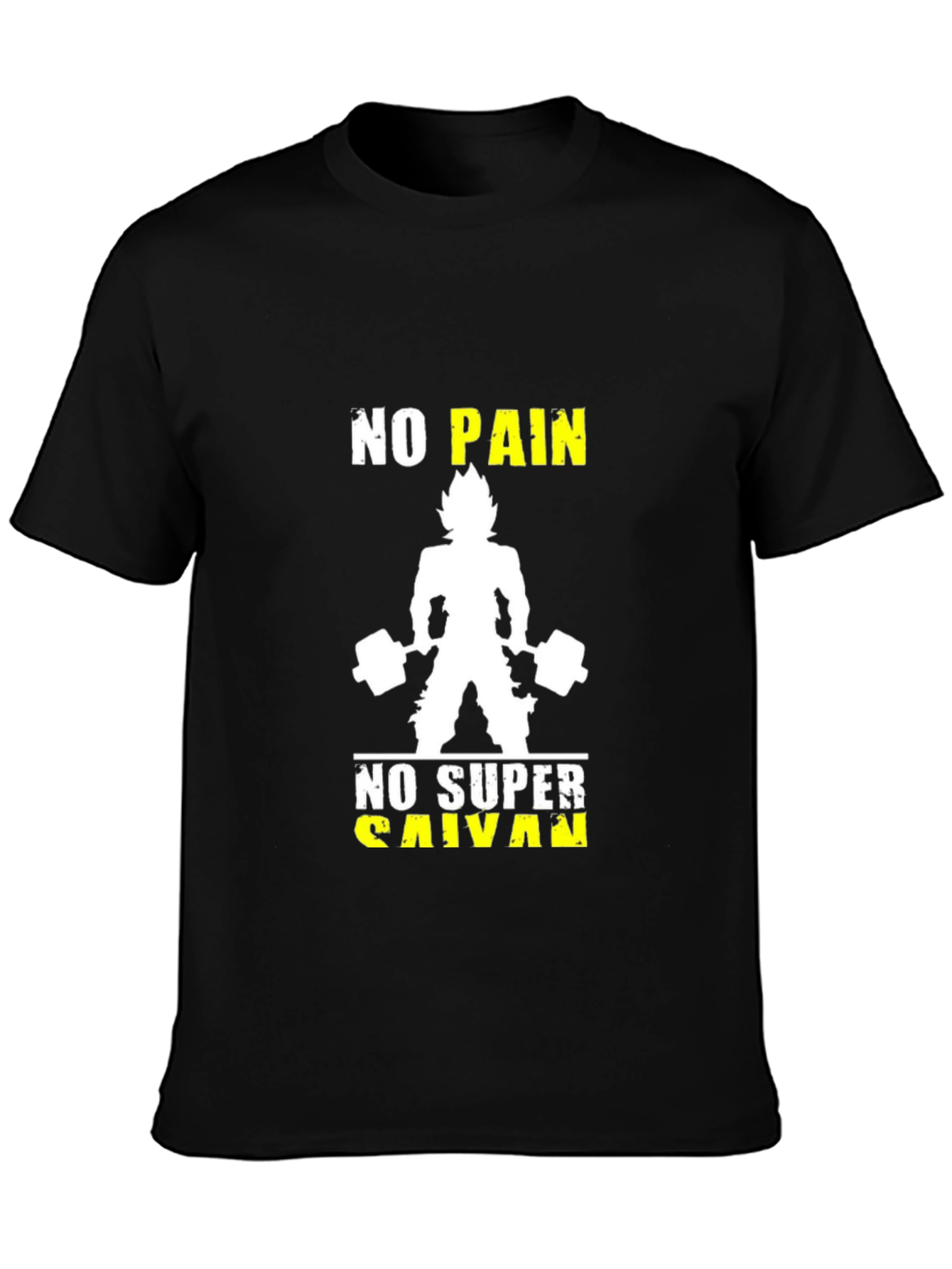 No Pain No Super Saiyan Black T-Shirt