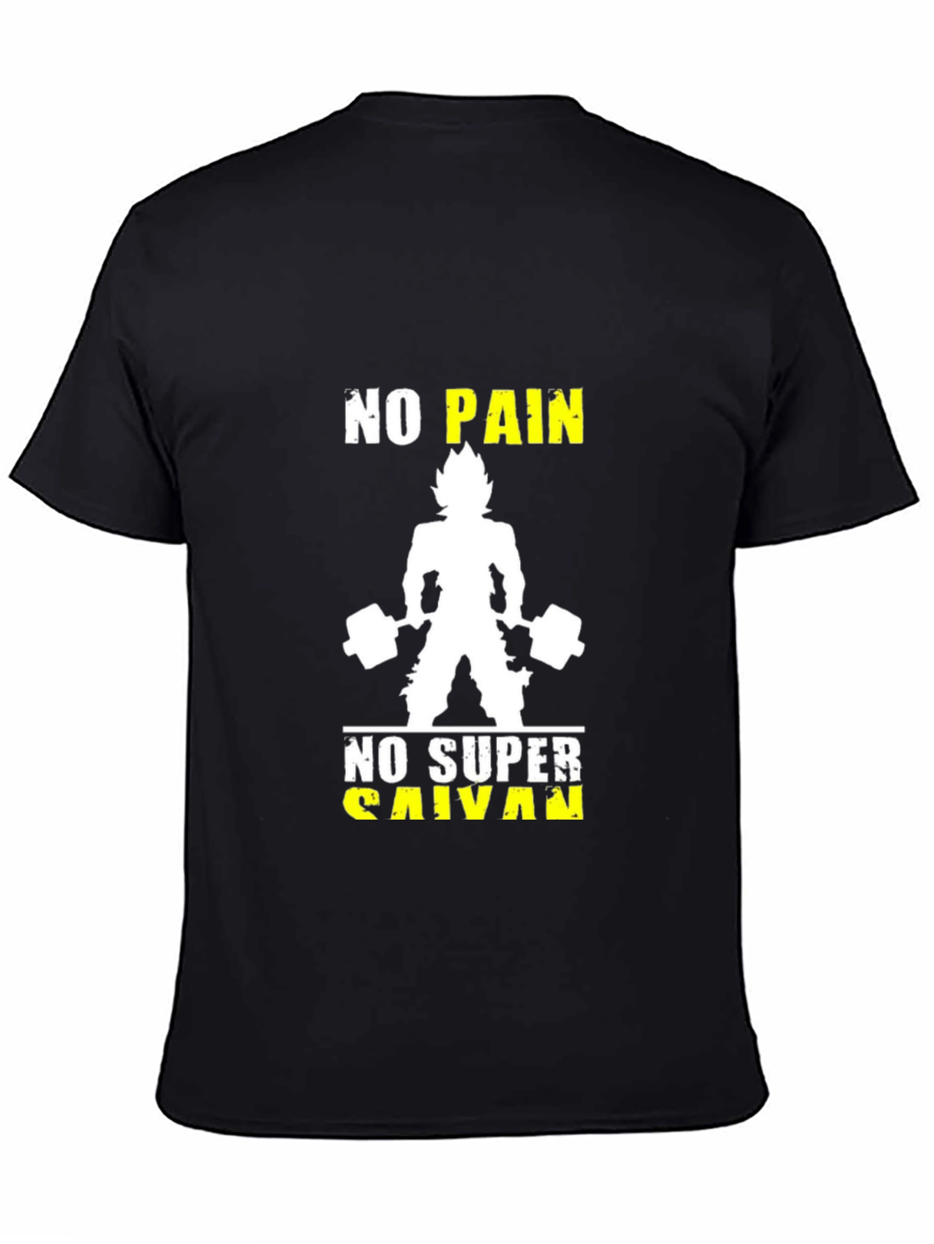 No Pain No Super Saiyan Black T-Shirt
