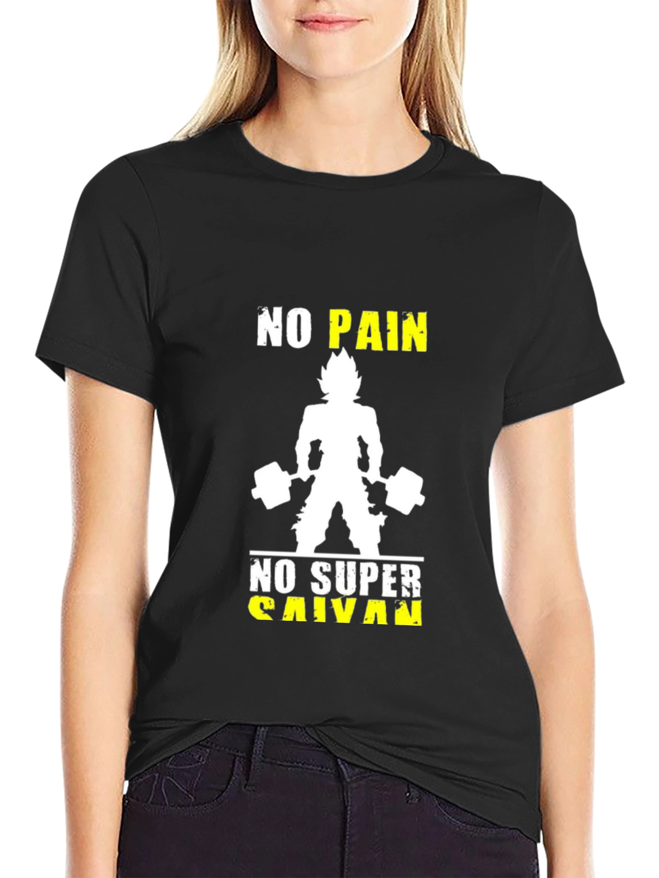 No Pain No Super Saiyan Black T-Shirt