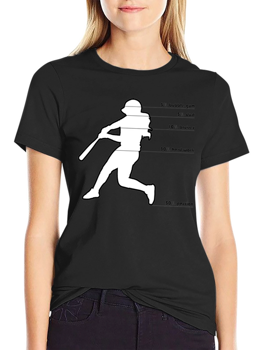 Baseball Batter Funny T-Shirt - Hard Work & Passion Tee