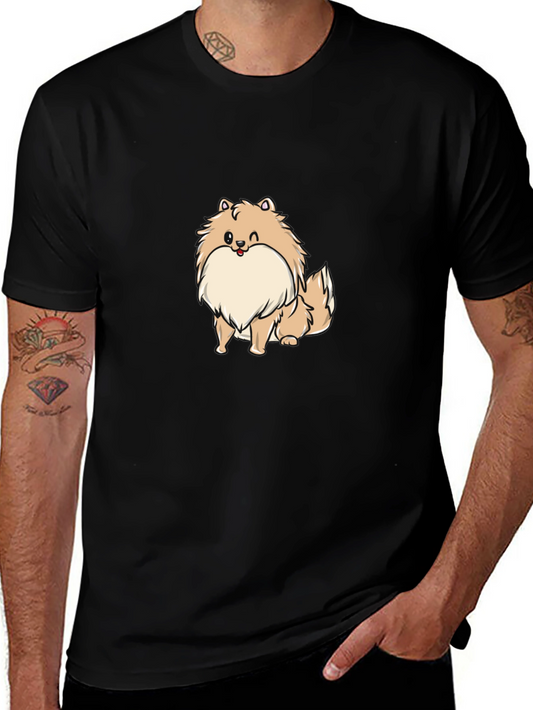Dog Cartoon Black T-Shirt