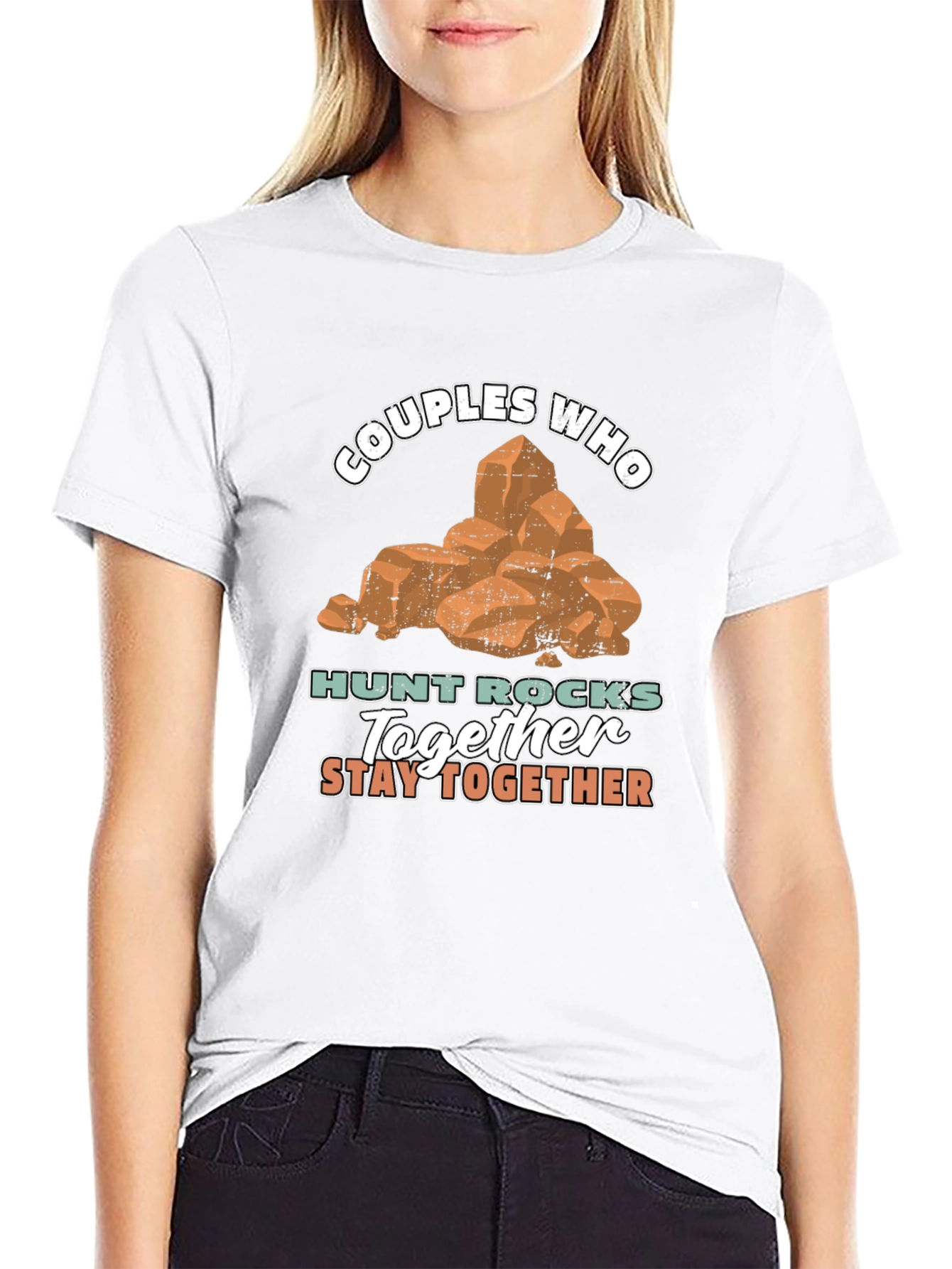 Couples Who Hunt Rocks Together T-Shirt