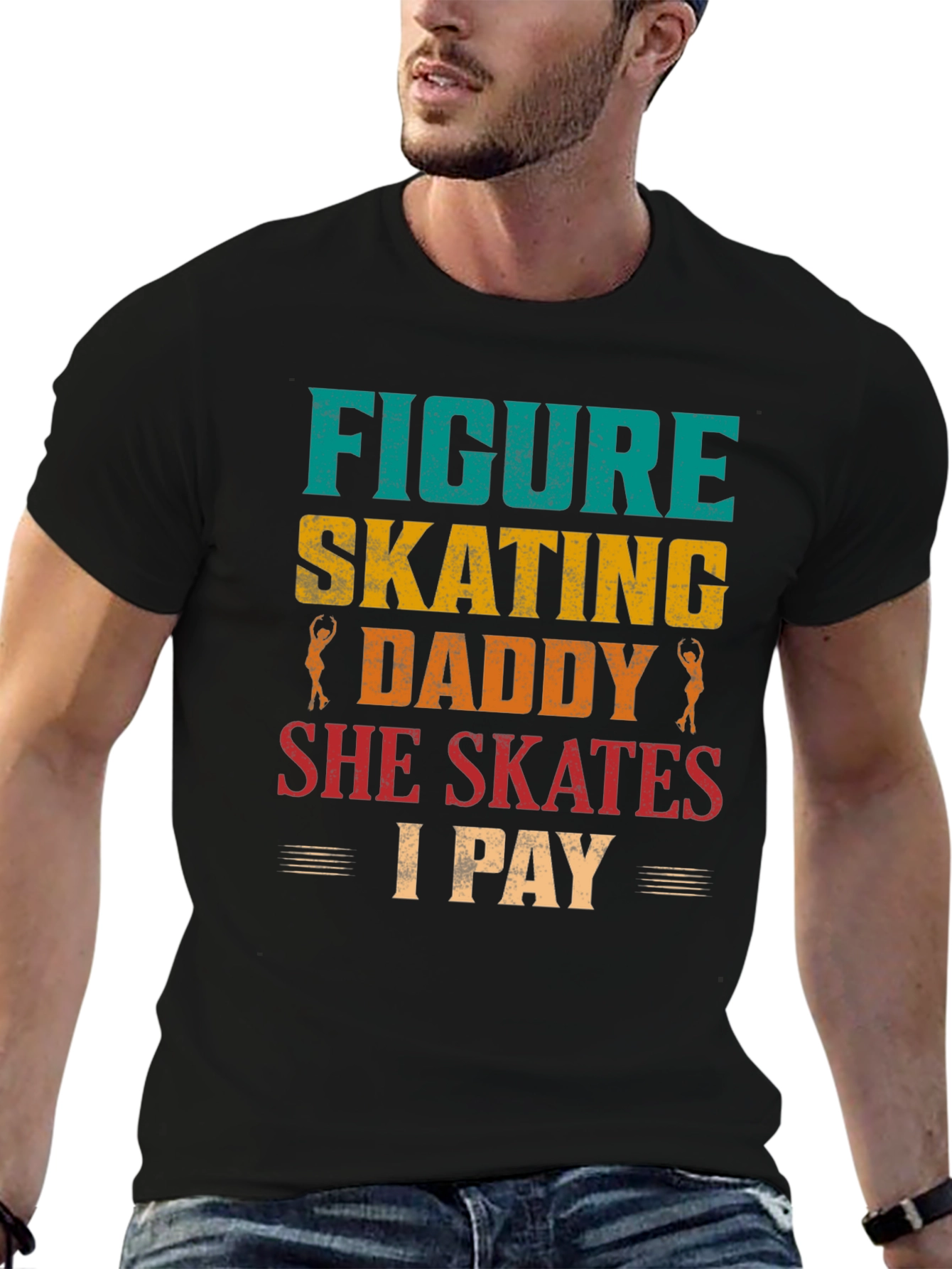 Figure Skating Daddy T-Shirt - Skater Dad Tee