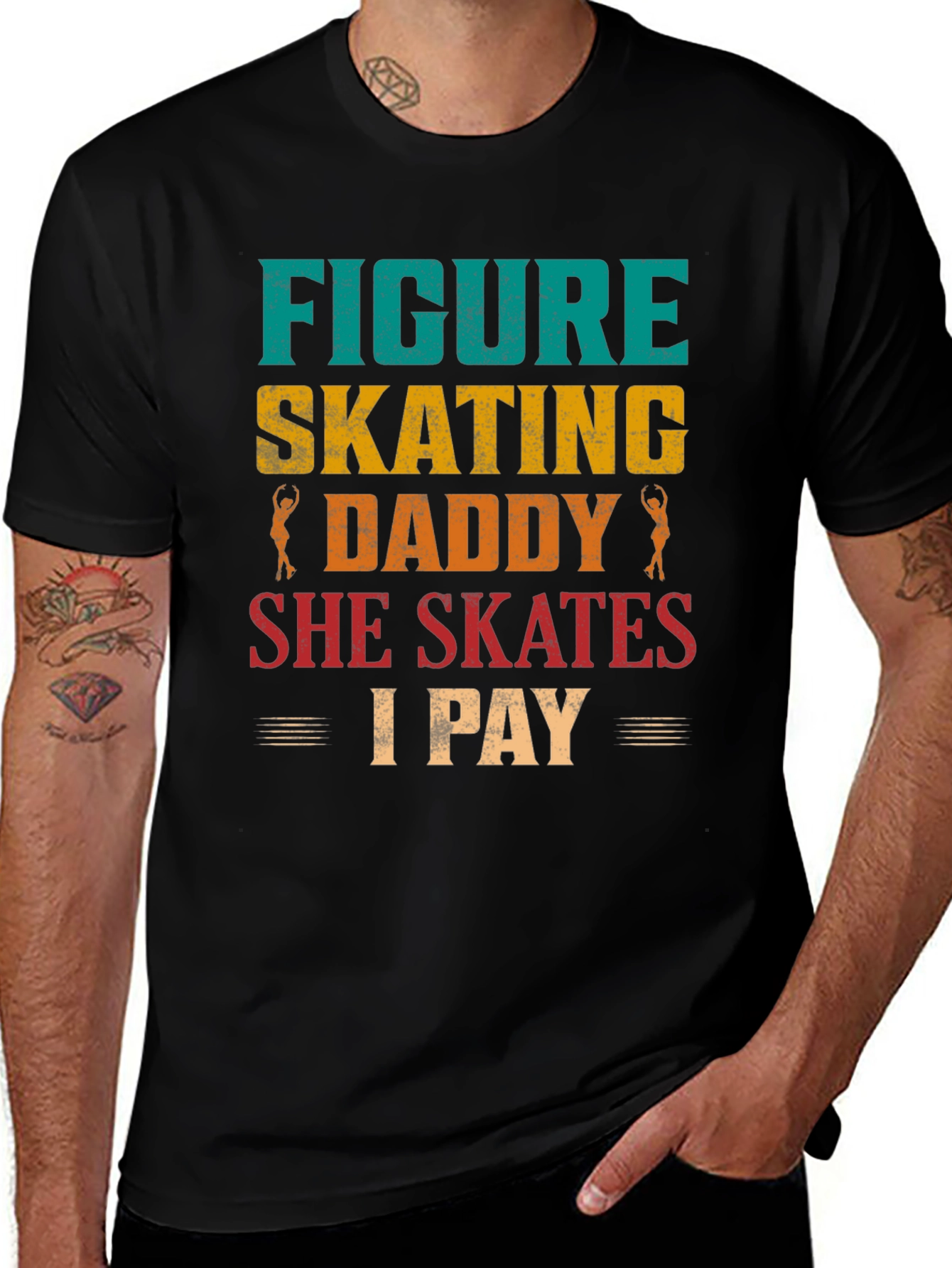 Figure Skating Daddy T-Shirt - Skater Dad Tee