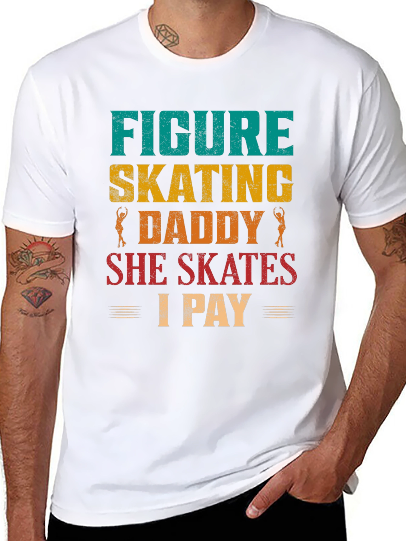 Figure Skating Daddy T-Shirt - Skater Dad Tee