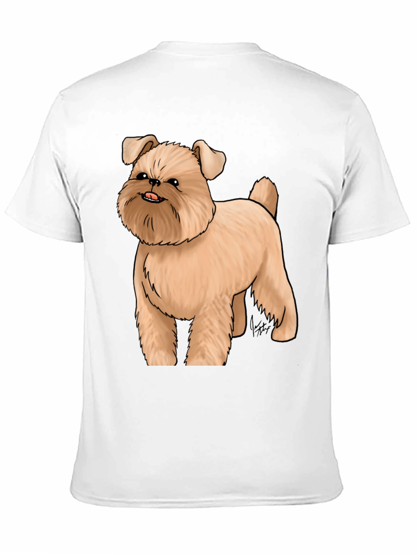 Dog Cartoon Graphic Black T-Shirt