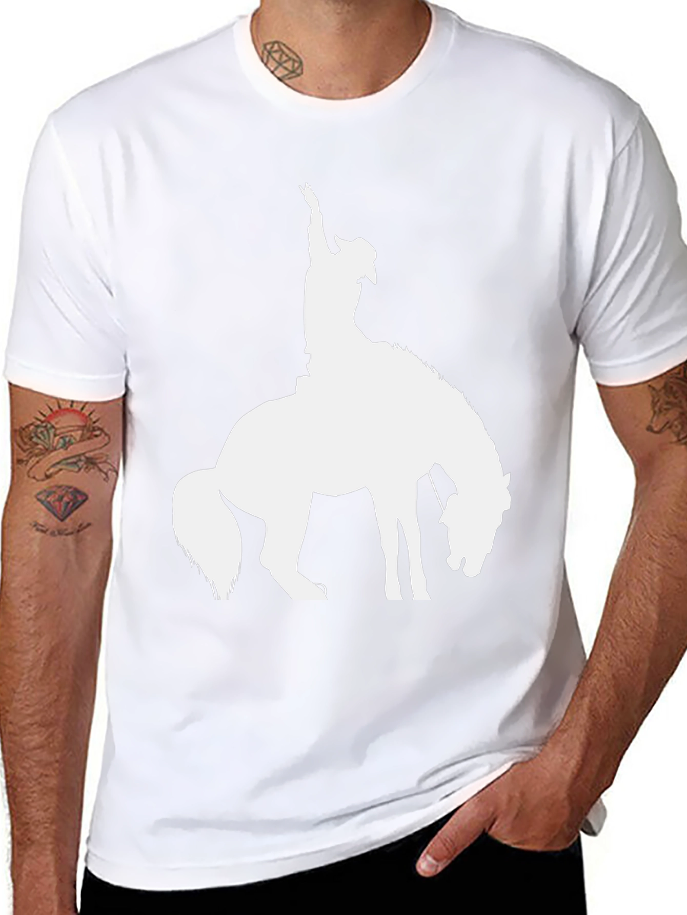 Cowboy Silhouette Graphic T-Shirt
