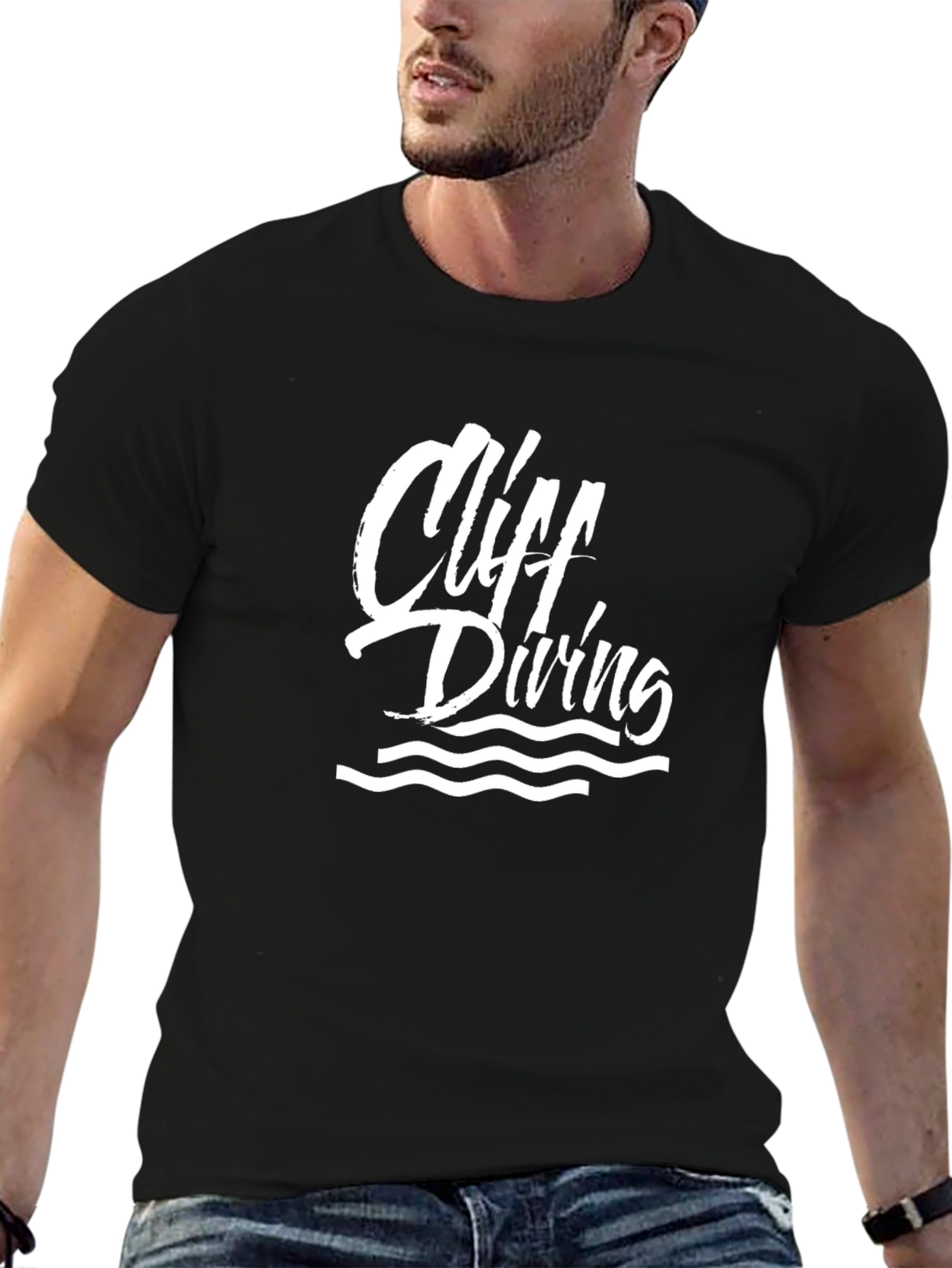 Cliff Diving Black T-Shirt