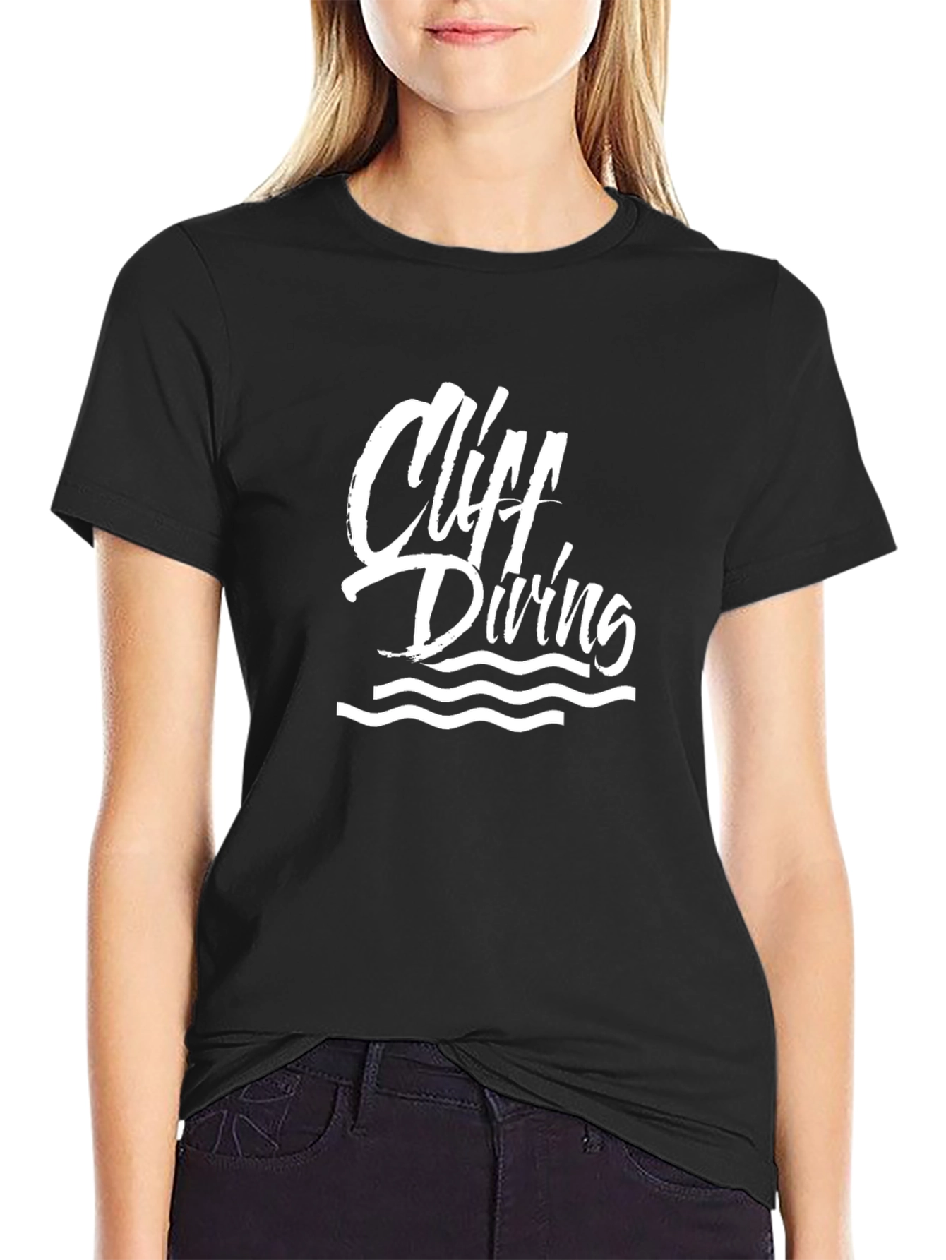 Cliff Diving Black T-Shirt
