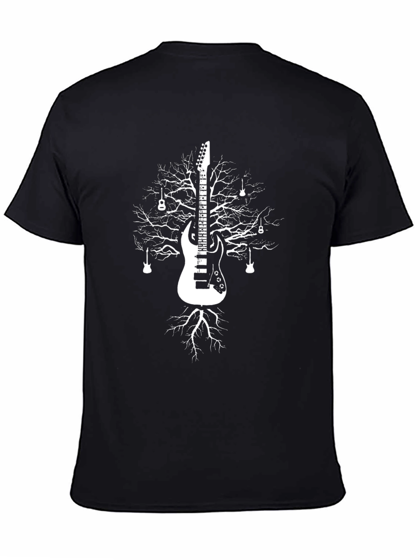 Guitar Tree Graphic T-Shirt - Black