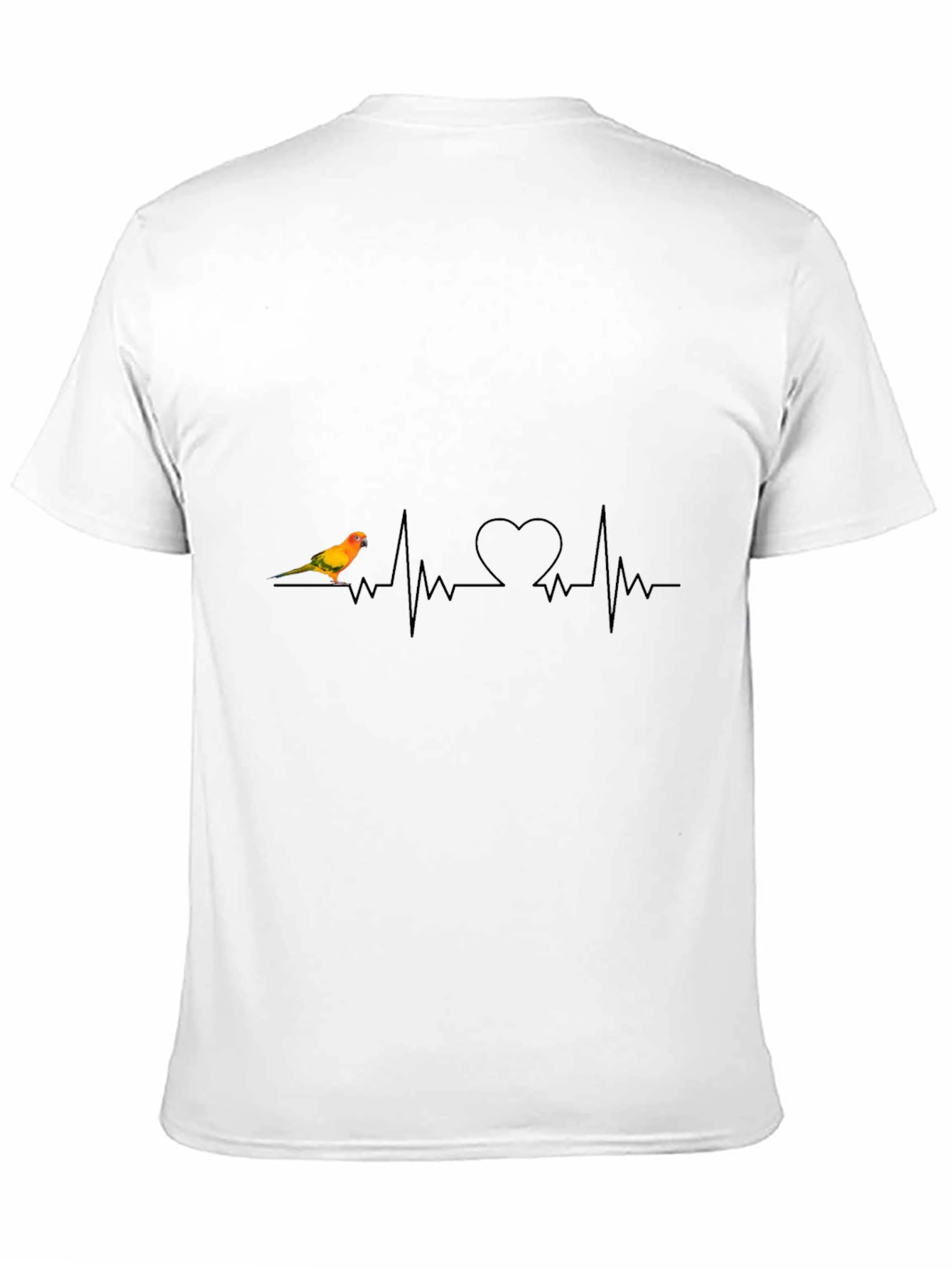 Heartbeat Parrot Graphic Tee - Black