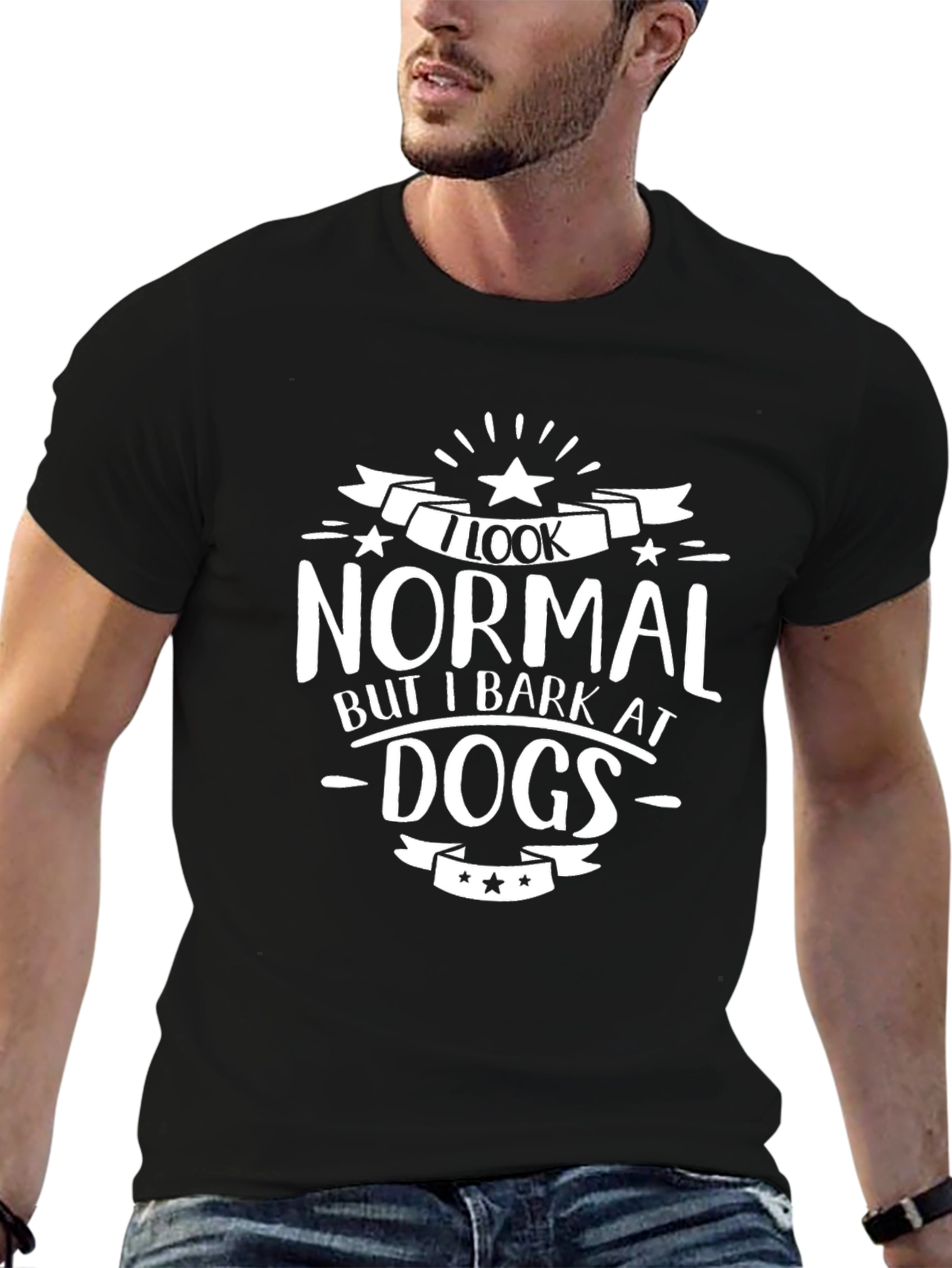 I Look Normal Bark at Dogs Graphic Tee