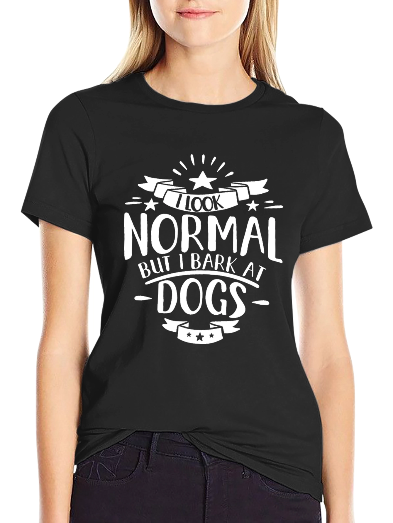 I Look Normal Bark at Dogs Graphic Tee