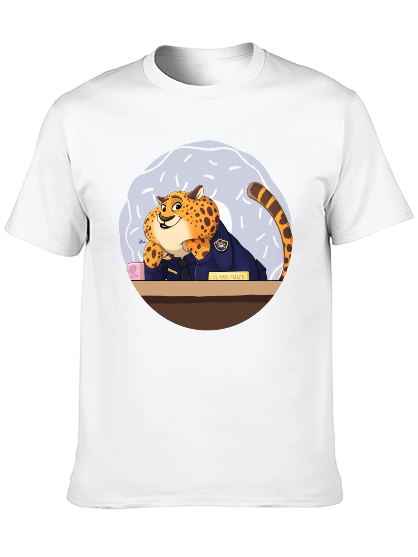Zootopia Clawhauser T-Shirt - Black Graphic Tee