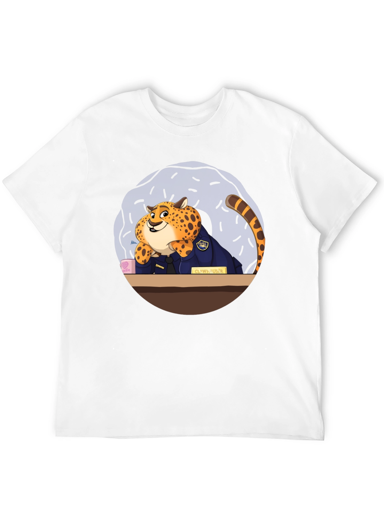 Zootopia Clawhauser T-Shirt - Black Graphic Tee