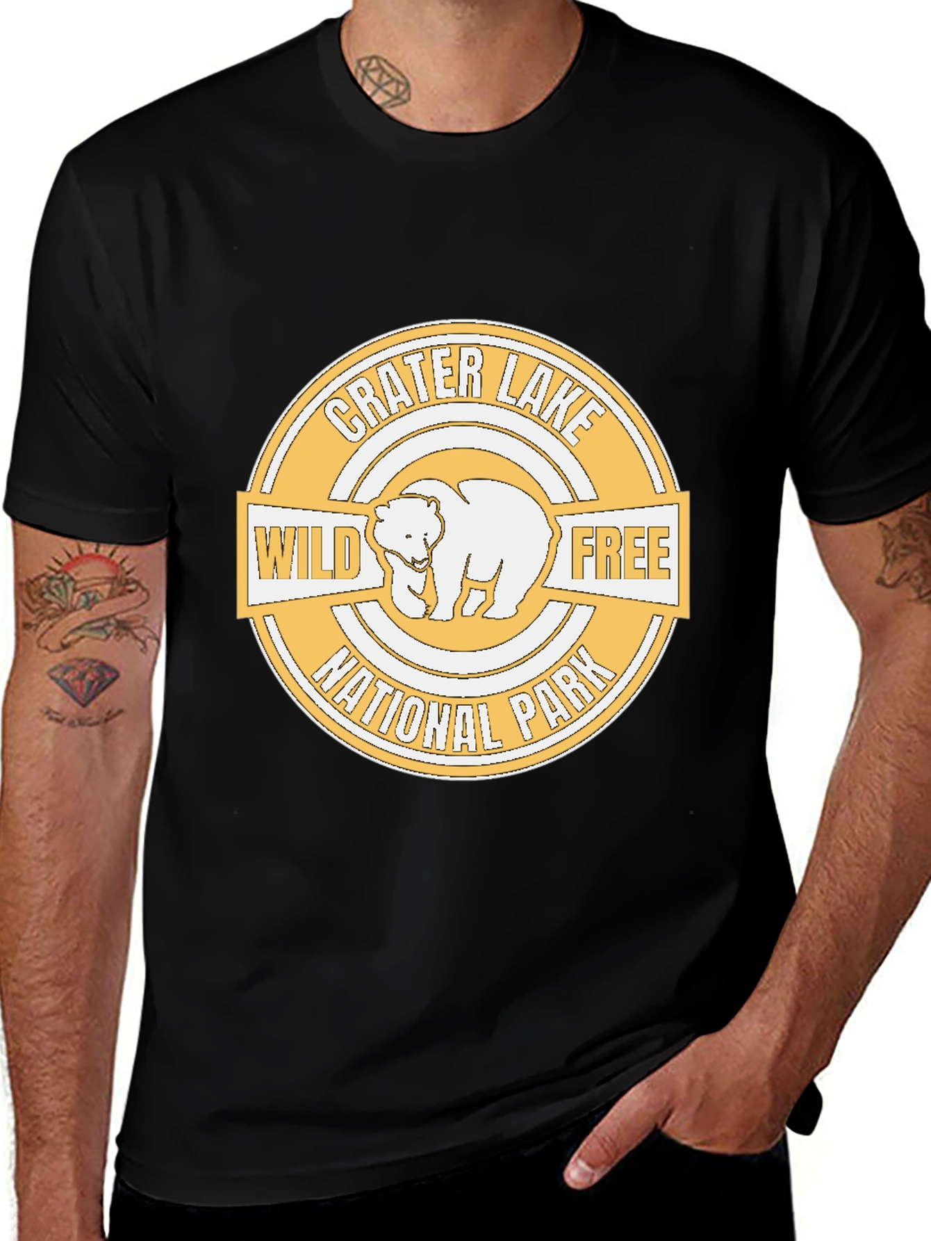 Crater Lake National Park Wild Free Bear T-Shirt