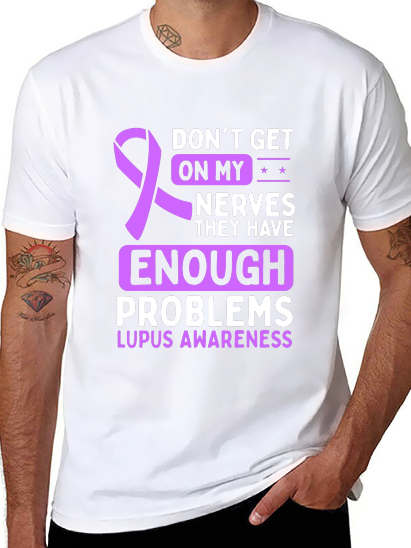 Lupus Awareness T-Shirt - Dont Get on My Nerves
