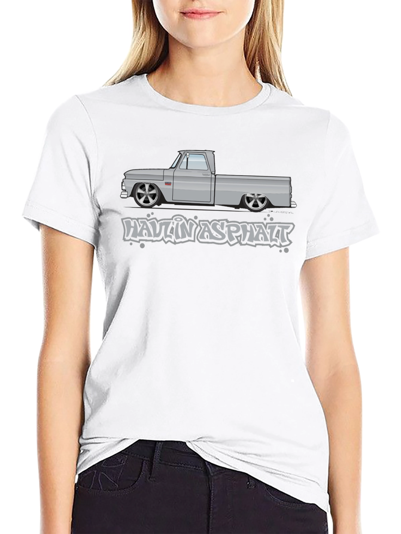 Haulin Asphalt Graphic Tee - Classic Truck Design