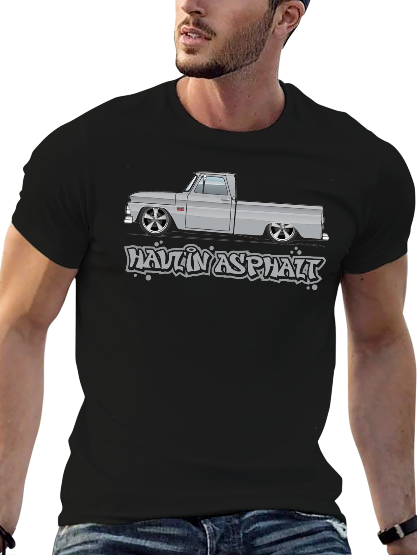 Haulin Asphalt Graphic Tee - Classic Truck Design