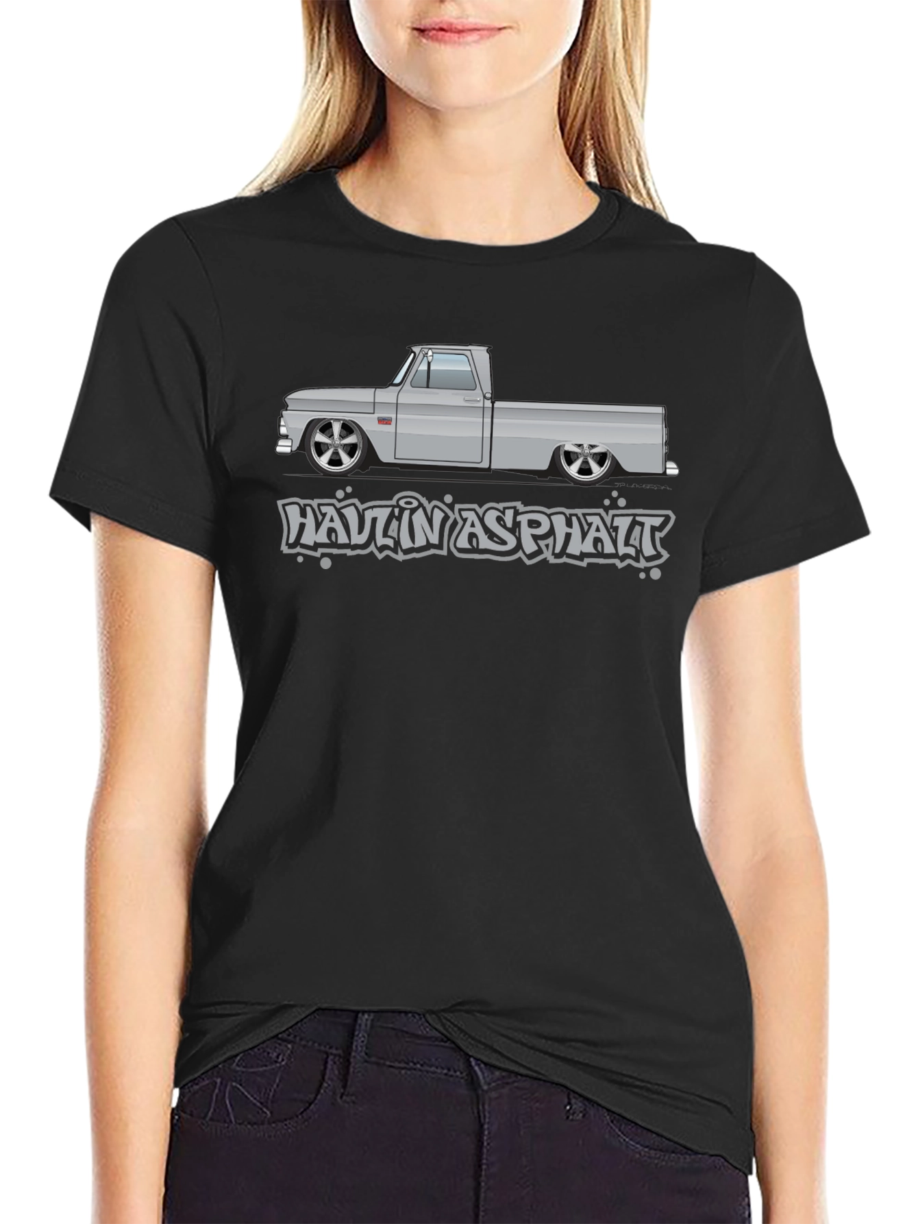 Haulin Asphalt Graphic Tee - Classic Truck Design