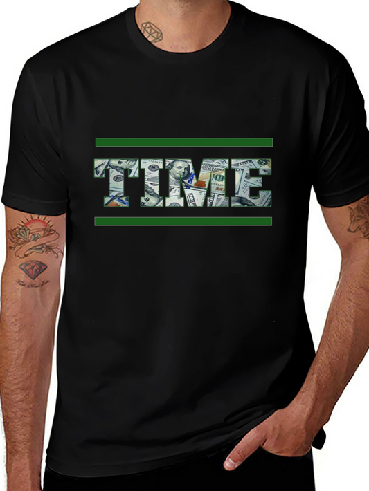 Time is Money Graphic T-Shirt - Black