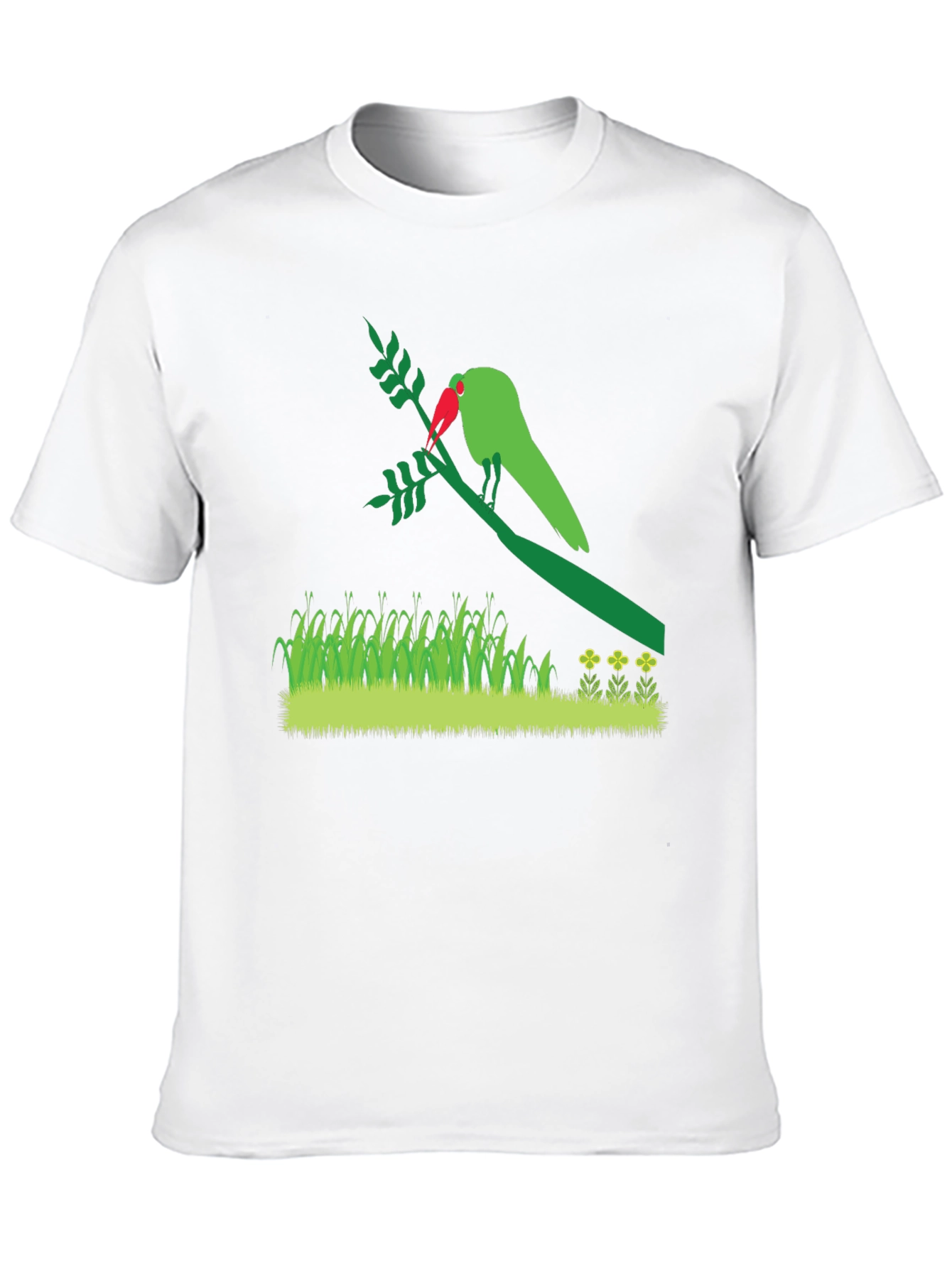 Mens Parrot Graphic Print Black T-Shirt