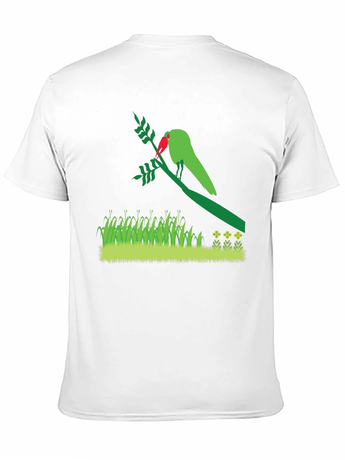 Mens Parrot Graphic Print Black T-Shirt