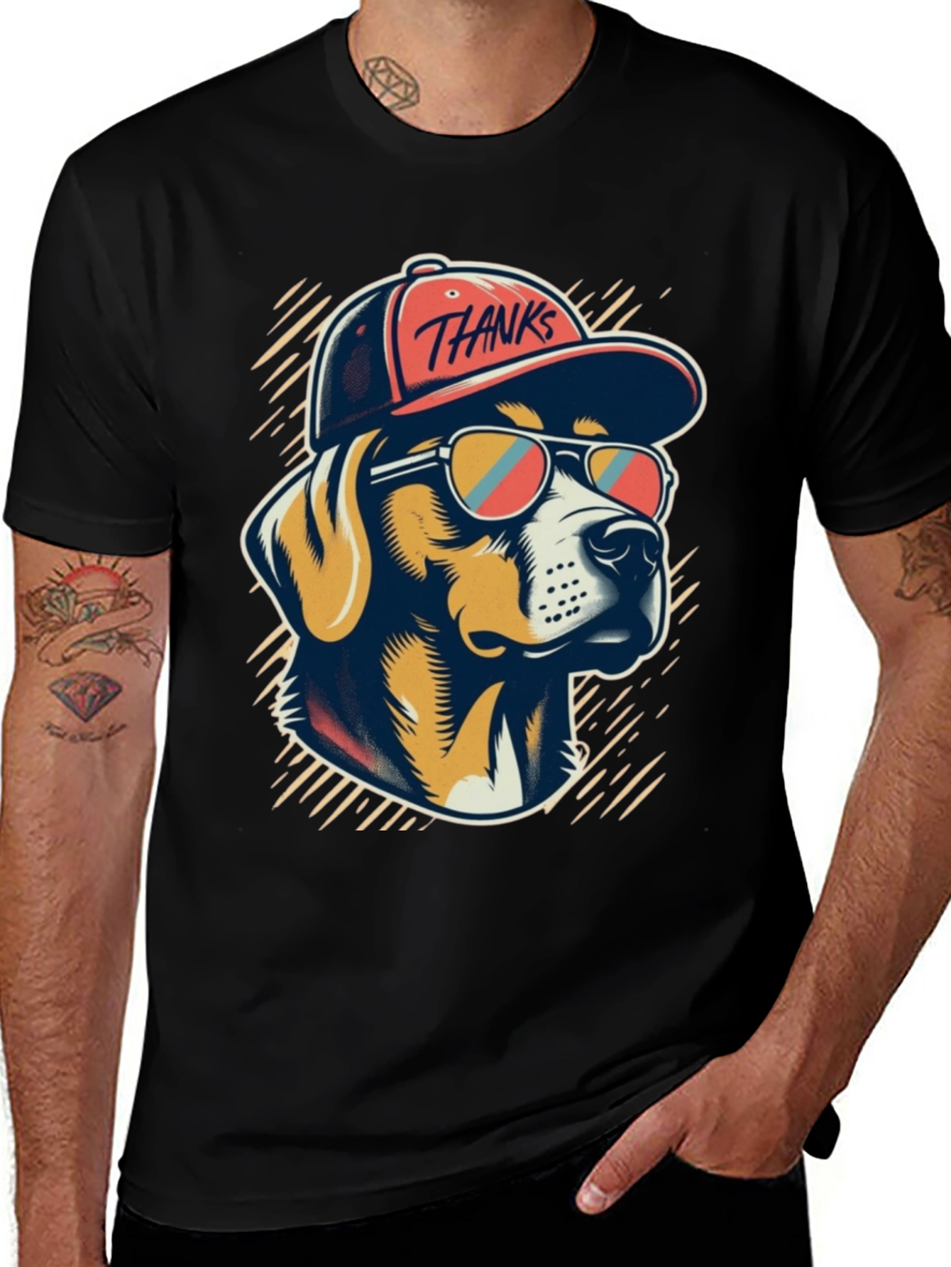 Cool Dog Graphic Tee - Thanks