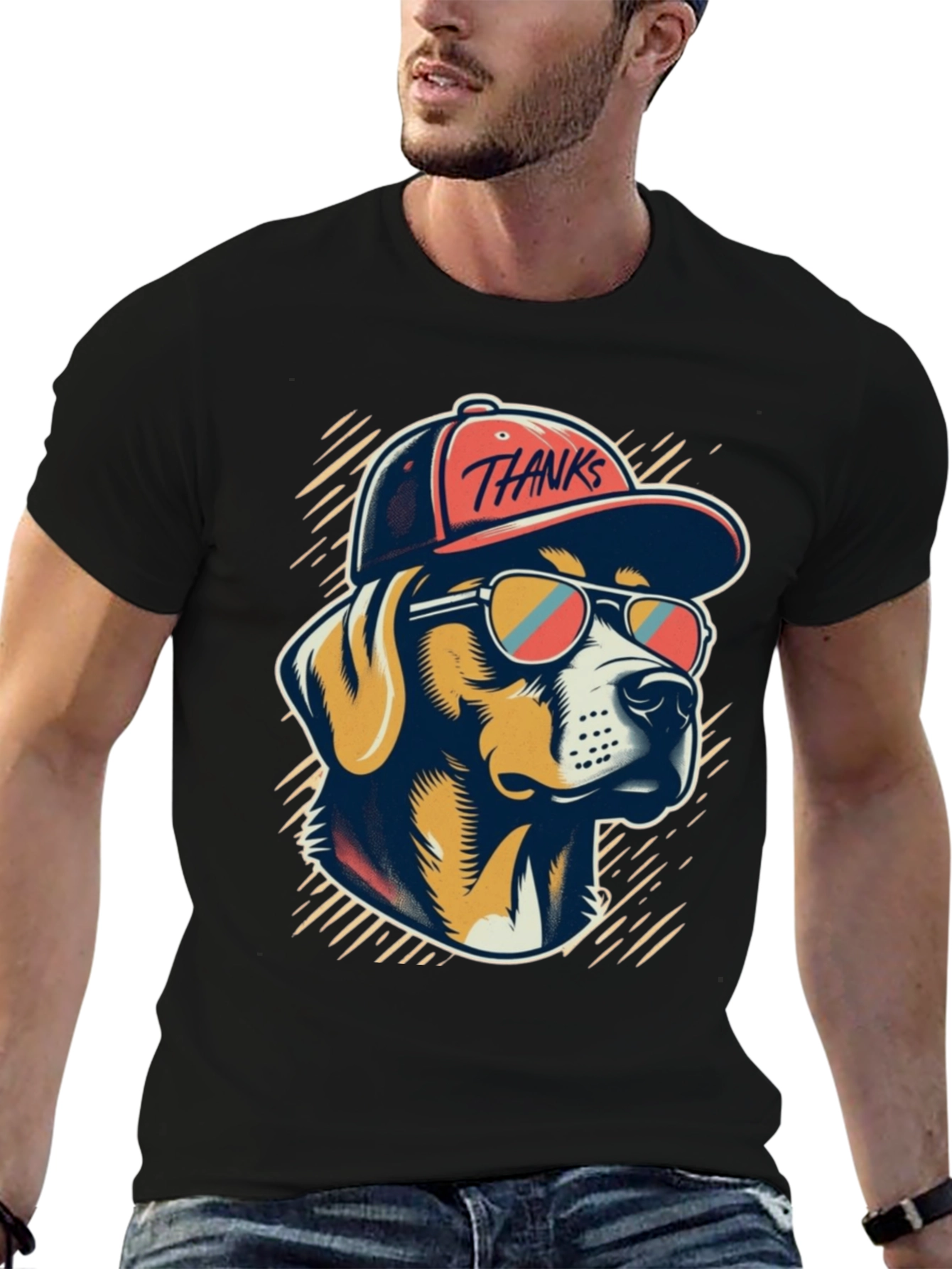 Cool Dog Graphic Tee - Thanks