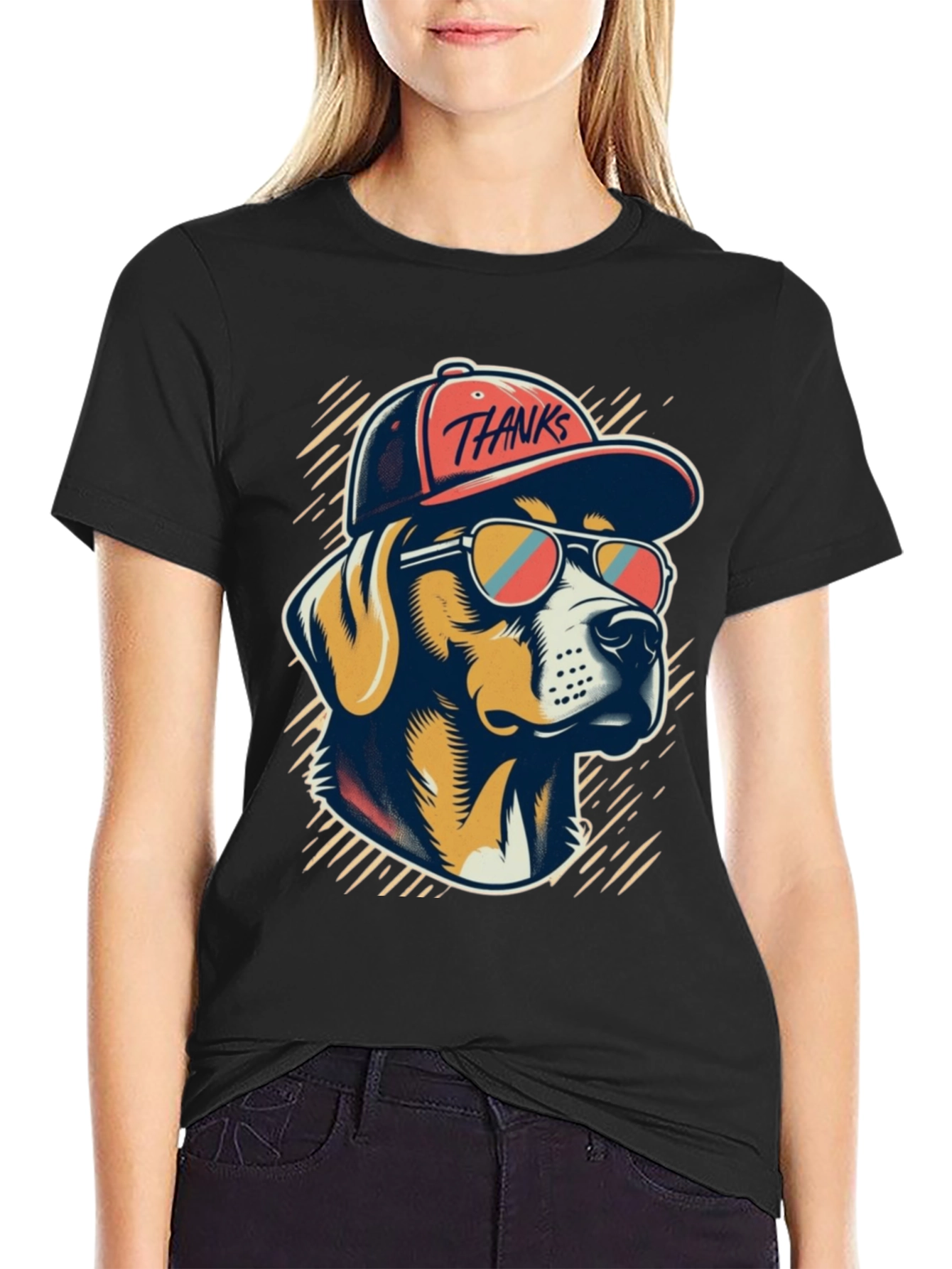 Cool Dog Graphic Tee - Thanks