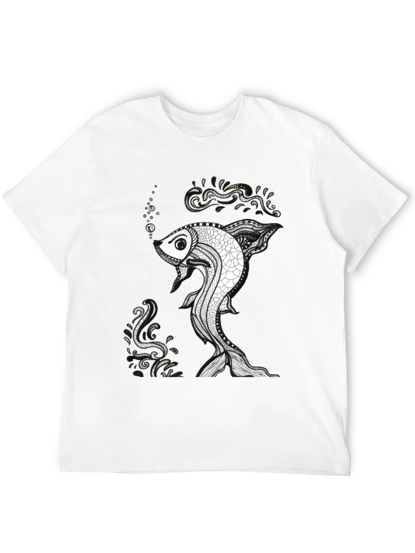 Fish Graphic Black T-Shirt