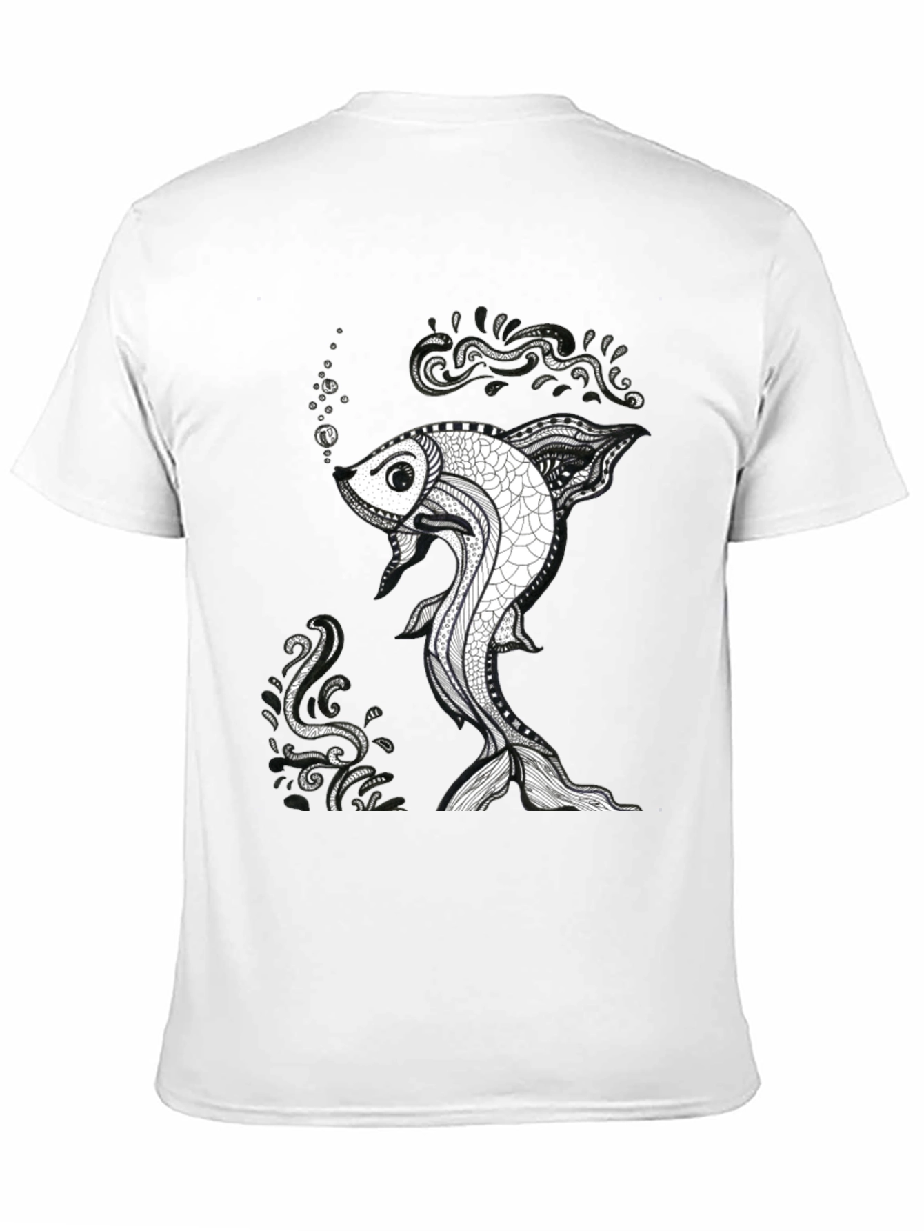 Fish Graphic Black T-Shirt