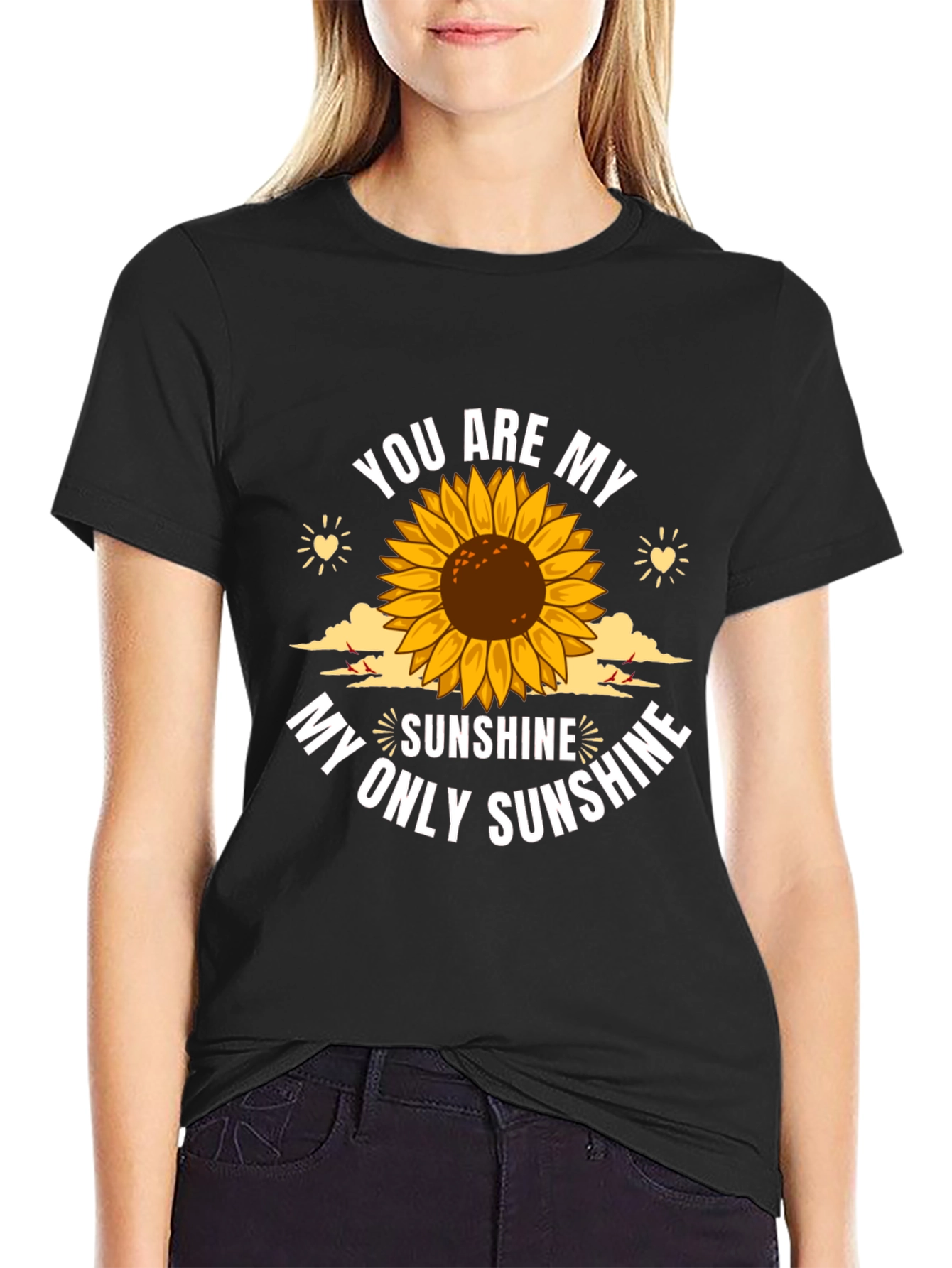 You Are My Sunshine Sunflower Graphic T-Shirt