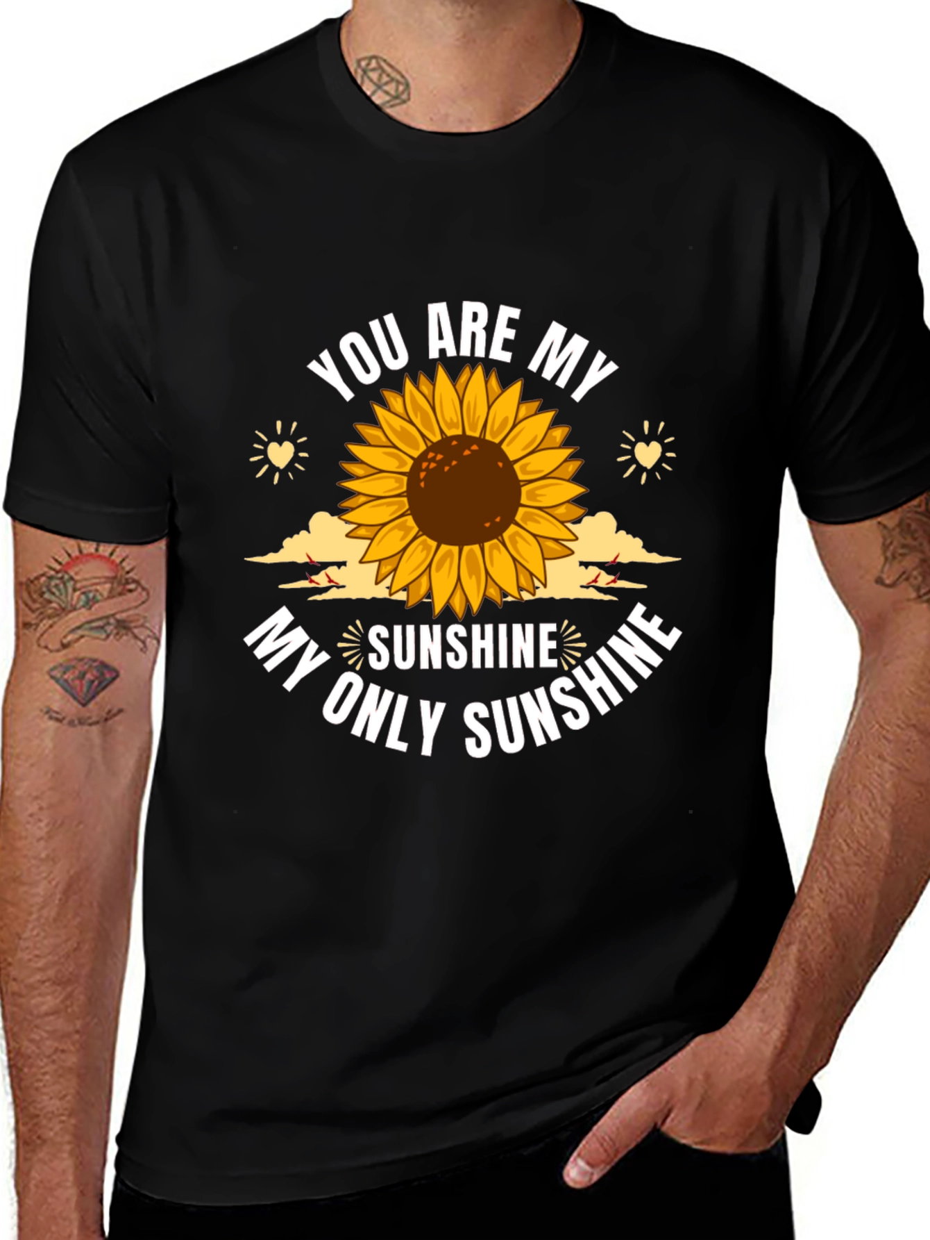 You Are My Sunshine Sunflower Graphic T-Shirt