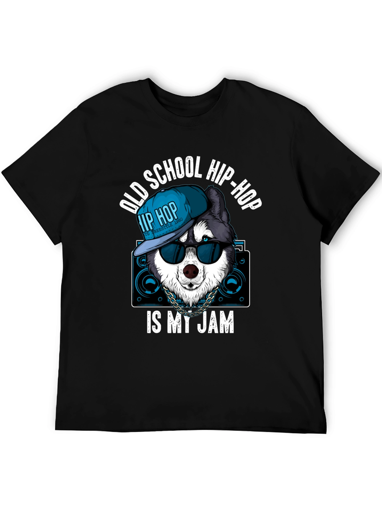 Old School Hip Hop Dog Graphic Tee