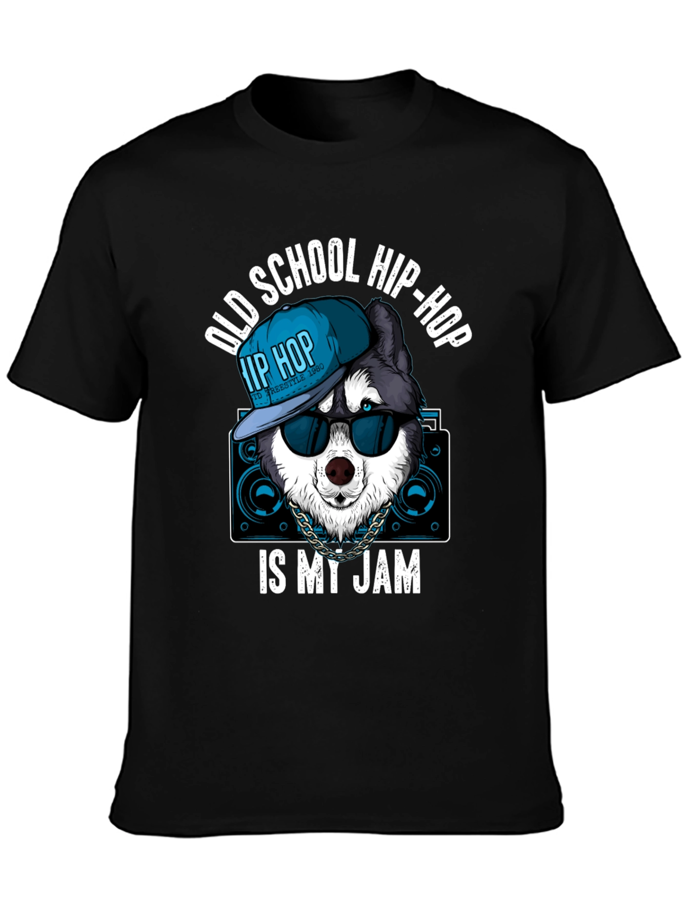 Old School Hip Hop Dog Graphic Tee
