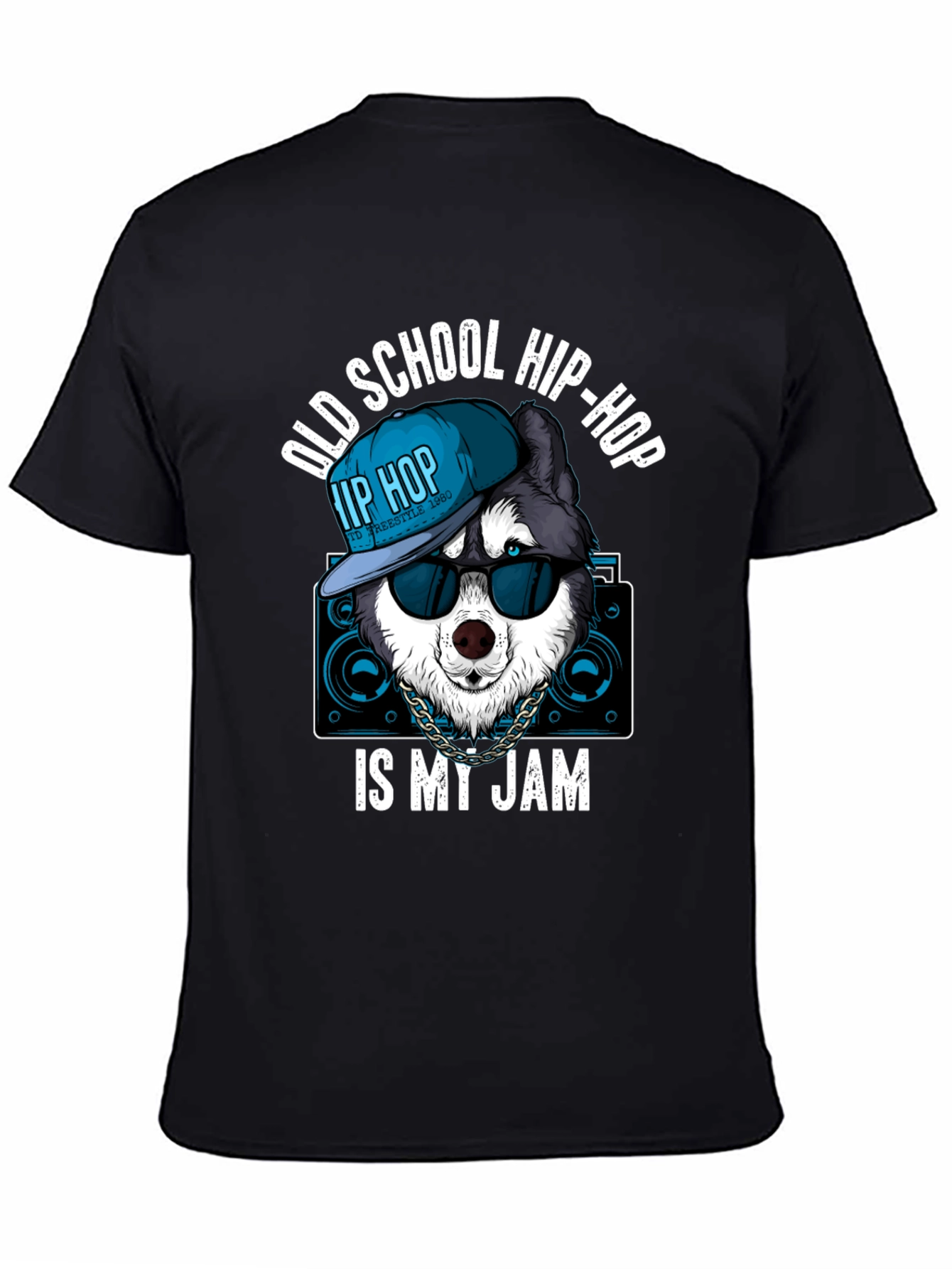 Old School Hip Hop Dog Graphic Tee