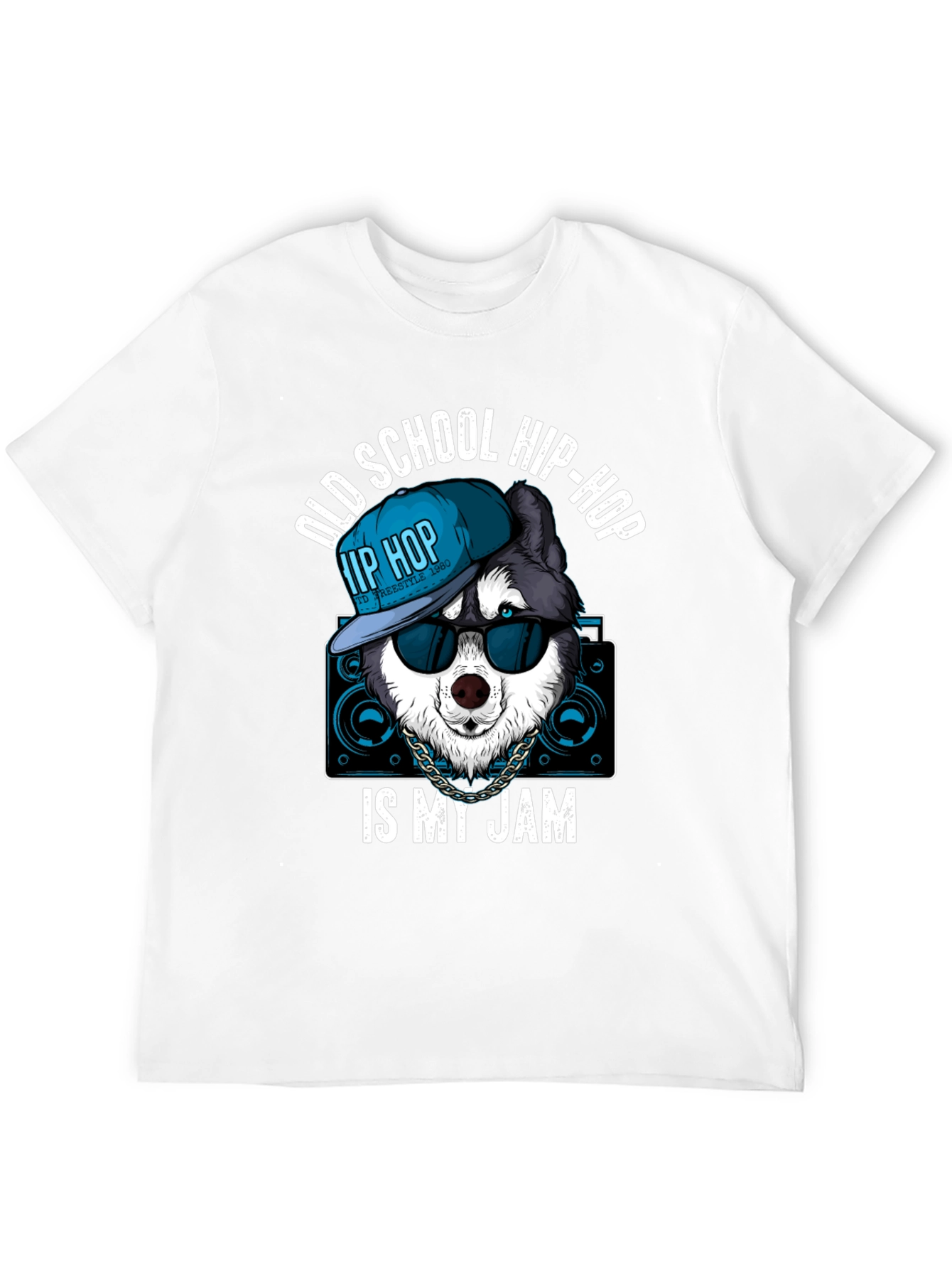 Old School Hip Hop Dog Graphic Tee