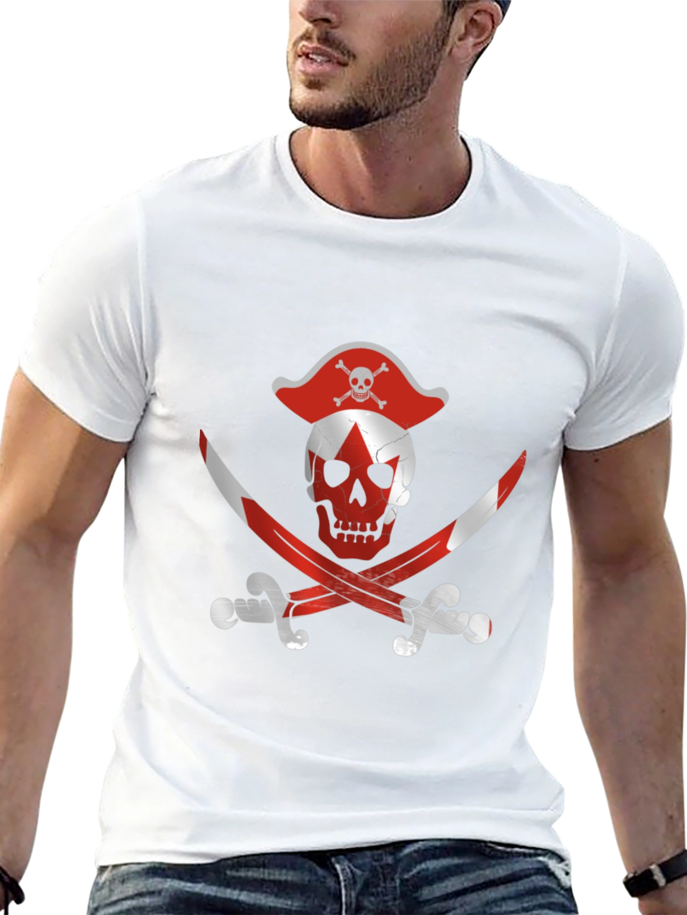 Pirate Flag Graphic Tee - Black T-Shirt