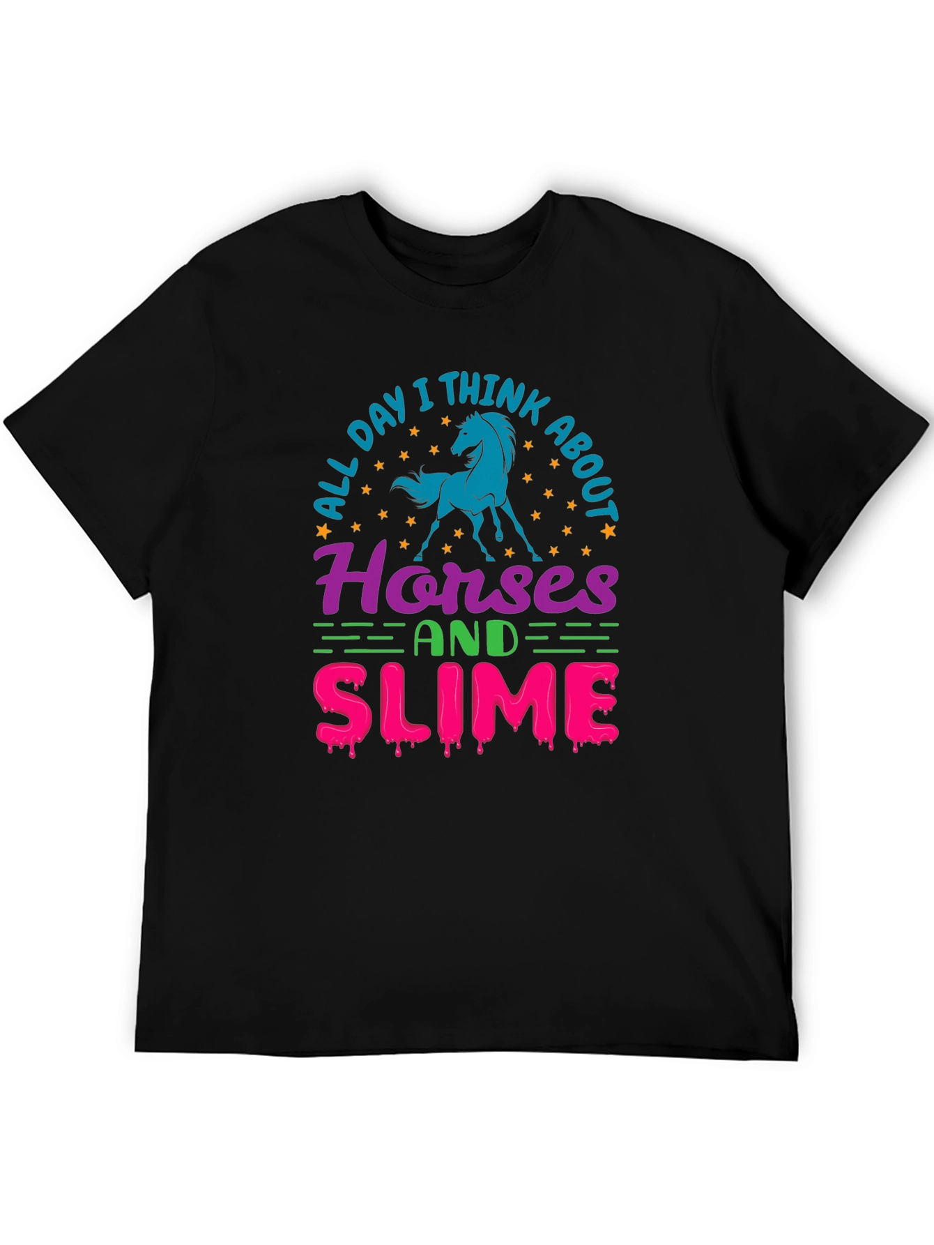 Horses and Slime Graphic T-Shirt