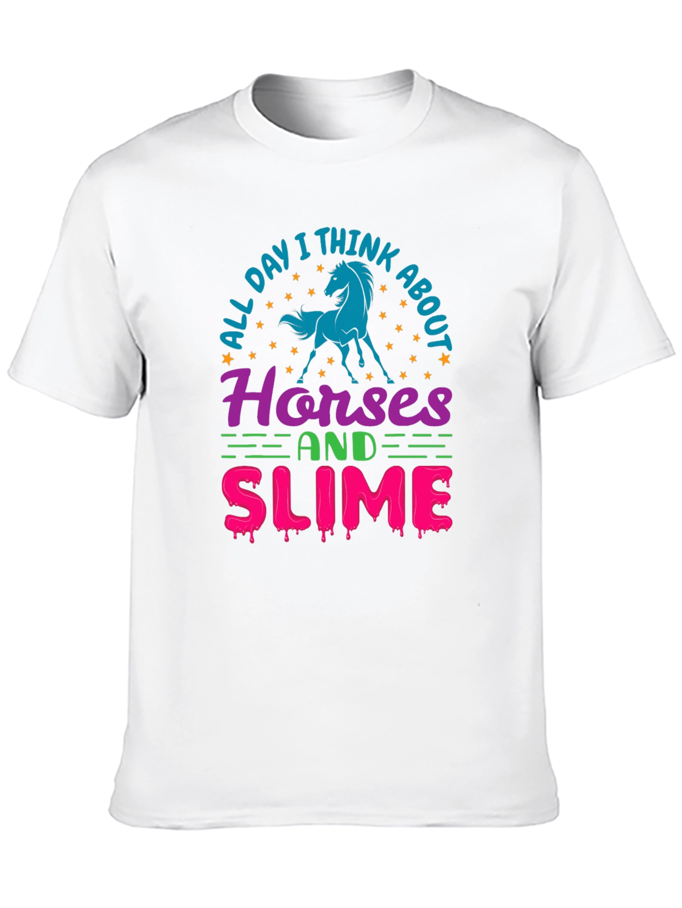 Horses and Slime Graphic T-Shirt