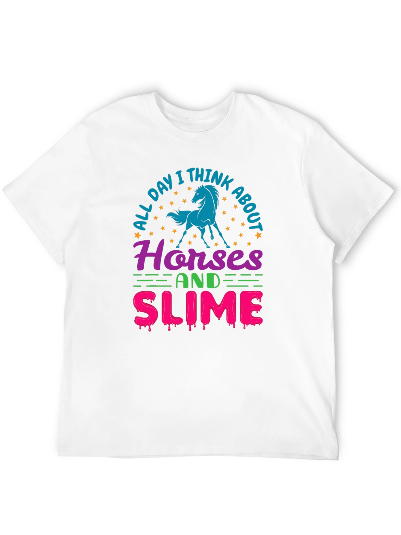 Horses and Slime Graphic T-Shirt