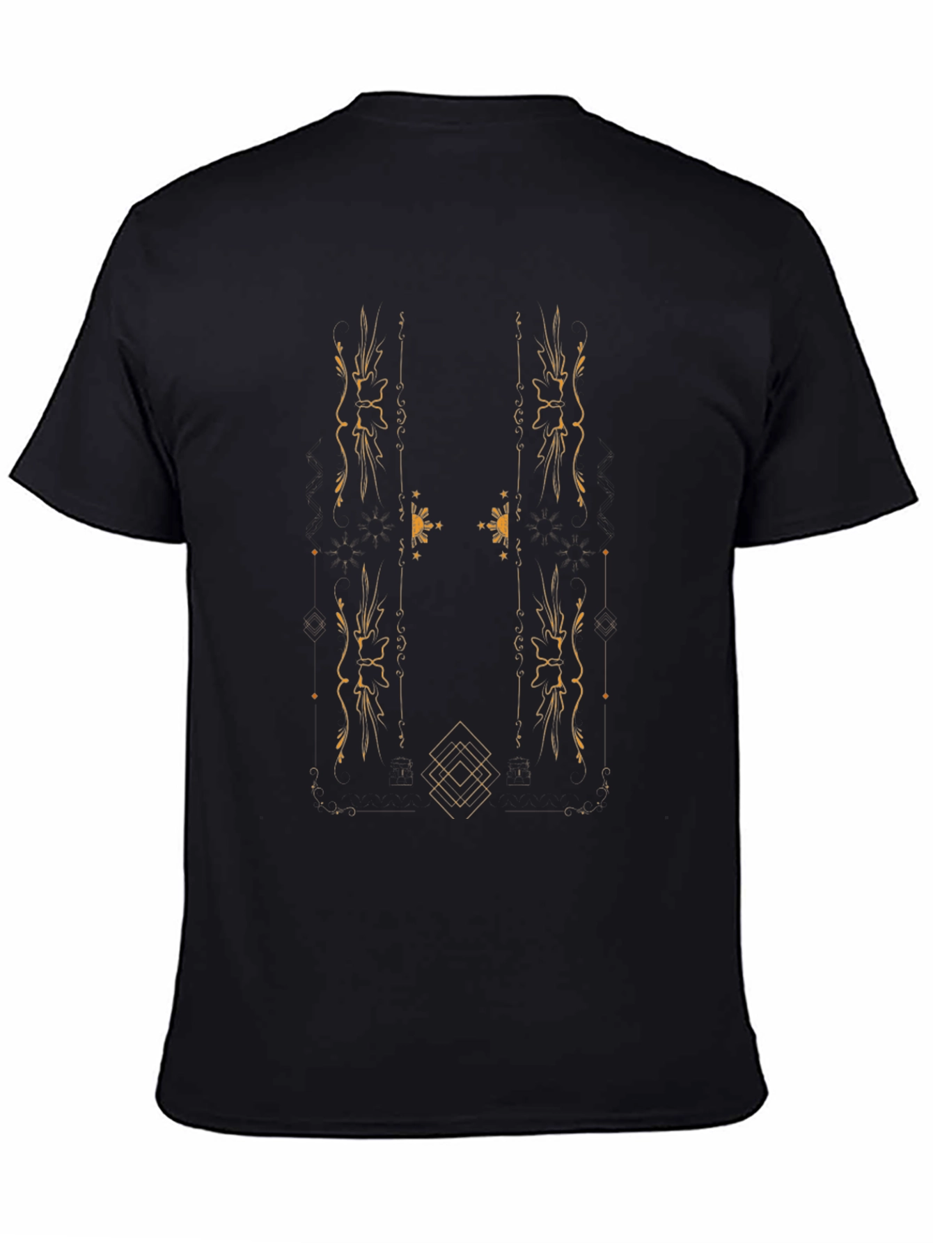 Stylish Graphic Print Tee - Black