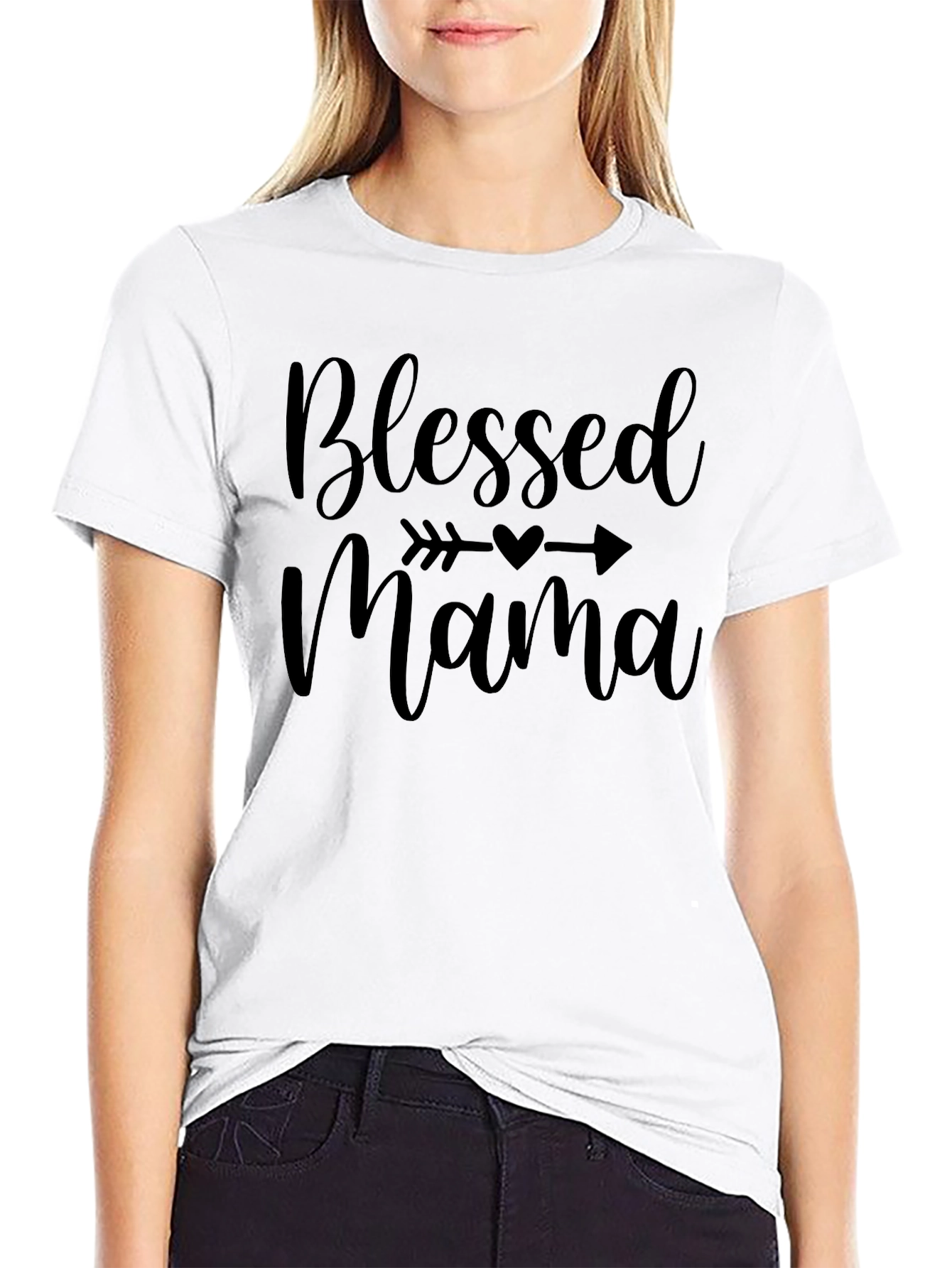 Blessed Mama Black Graphic Tee