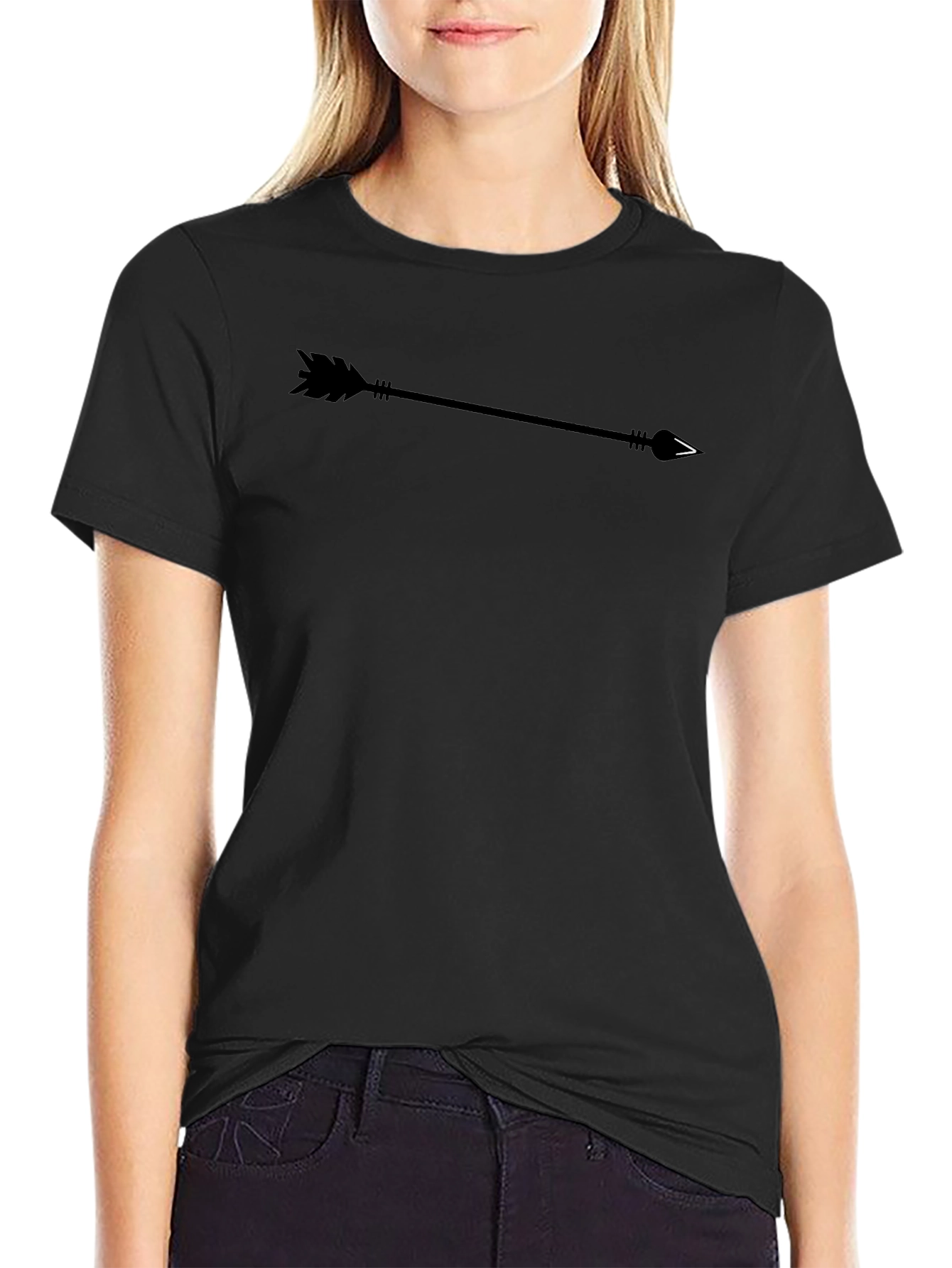 Mens Black Arrow Graphic T-Shirt - Casual Style