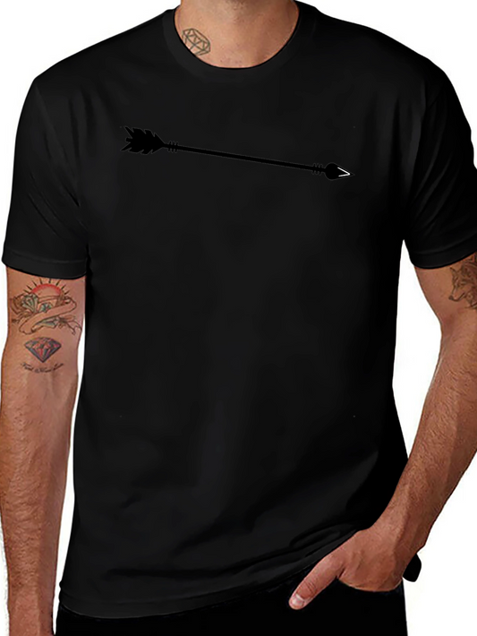Mens Black Arrow Graphic T-Shirt - Casual Style