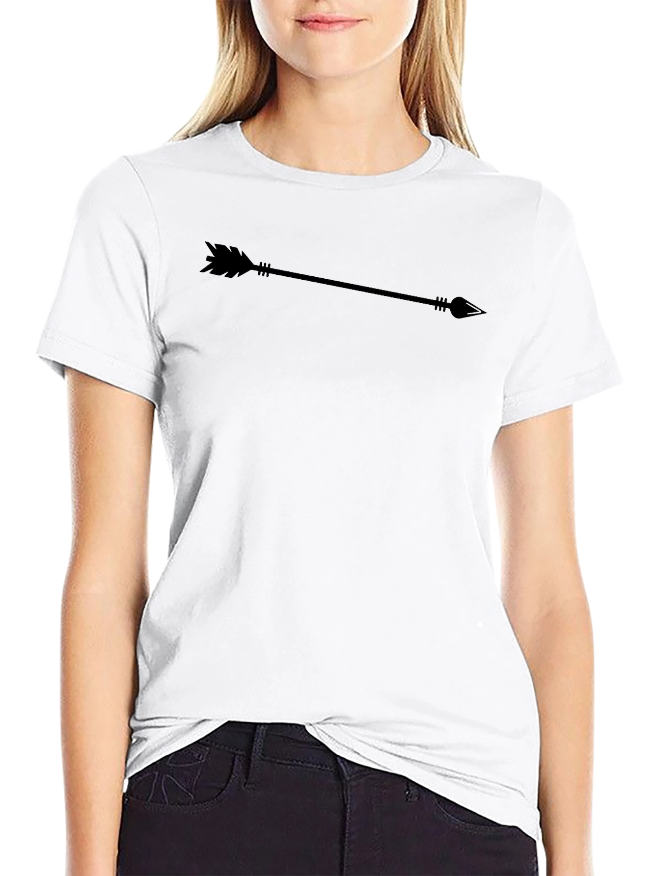 Mens Black Arrow Graphic T-Shirt - Casual Style