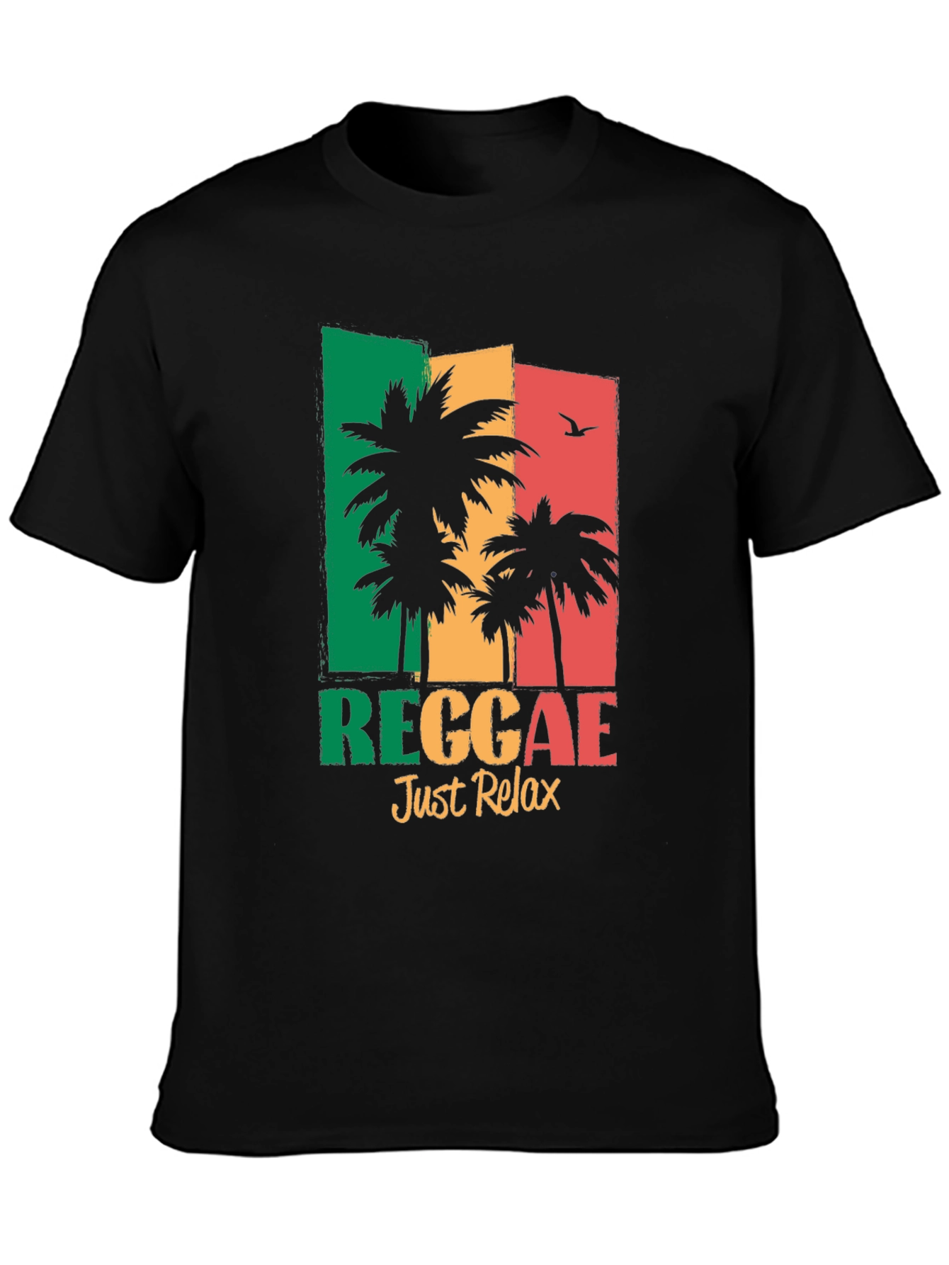 Reggae Just Relax T-Shirt - Tropical Palm Tree Design